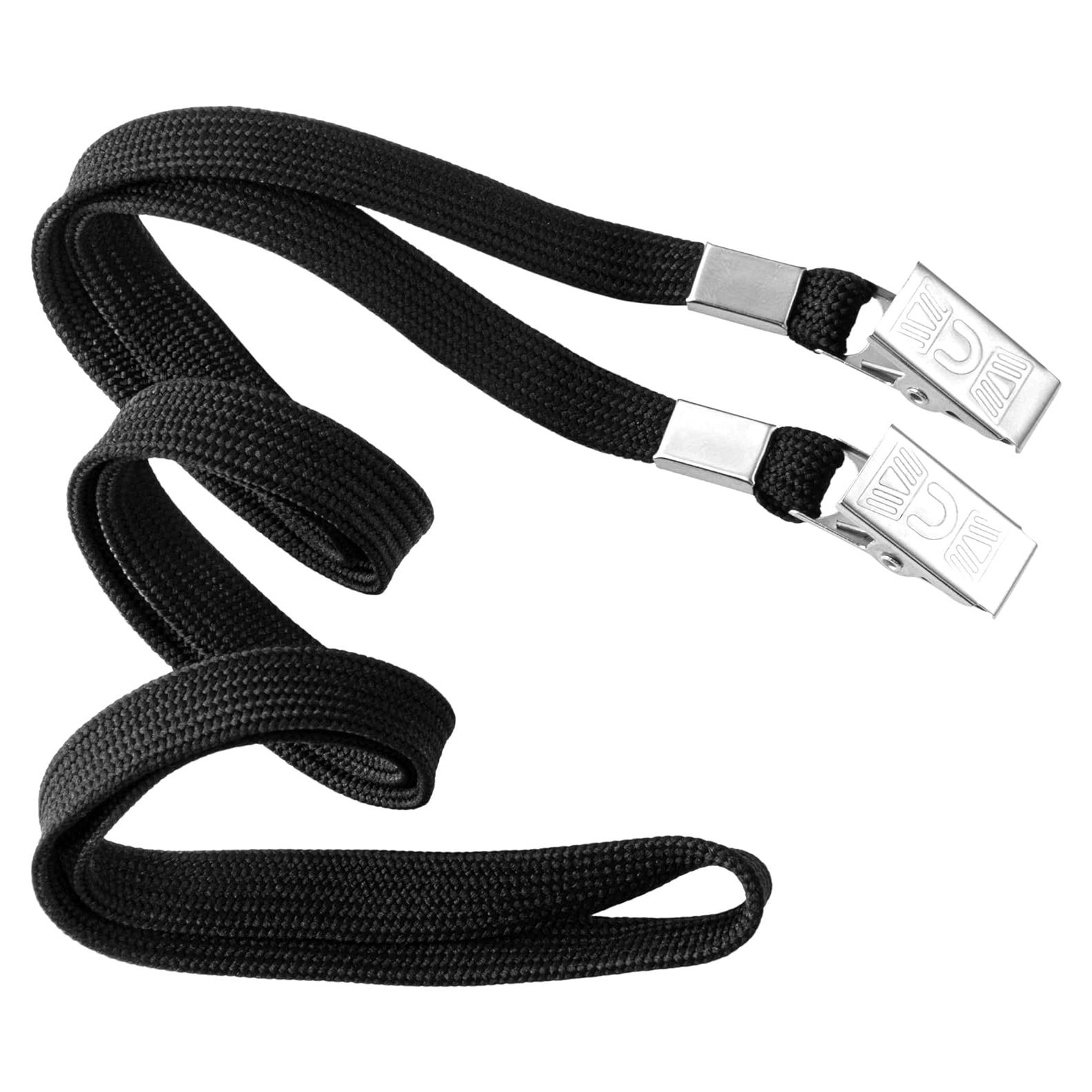 Cintas Planas Mifflin 99 cm Negras con Clips Bulldog - 10 PK