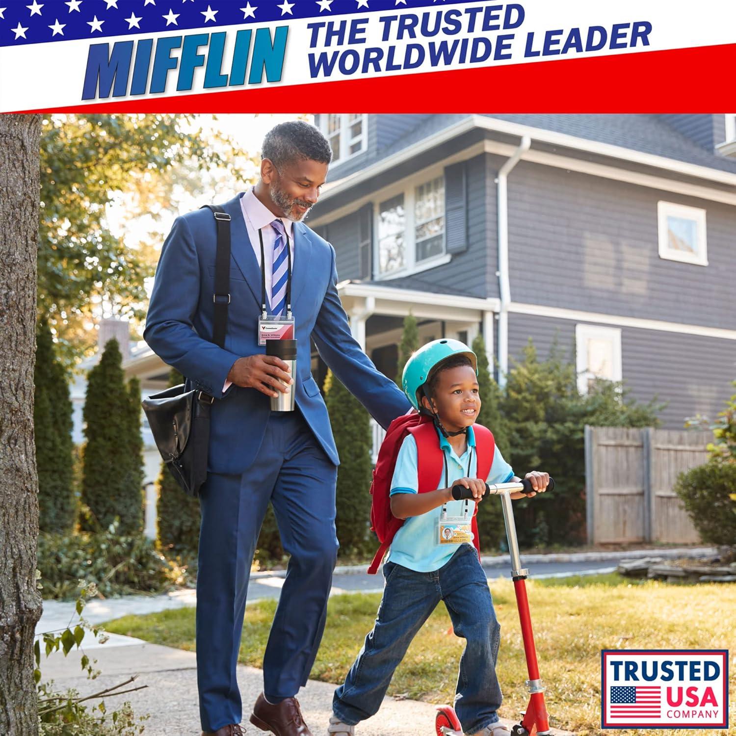 Cintas Planas Mifflin 99 cm Negras con Clips Bulldog - 10 PK