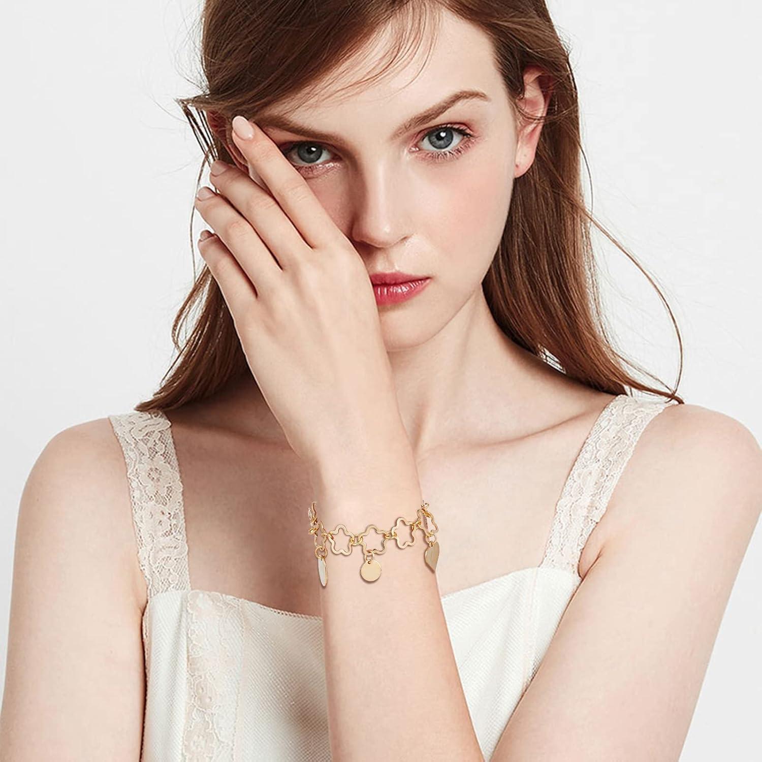 72 Colgantes Planos Dorados PH PandaHall 304 Acero Inoxidable