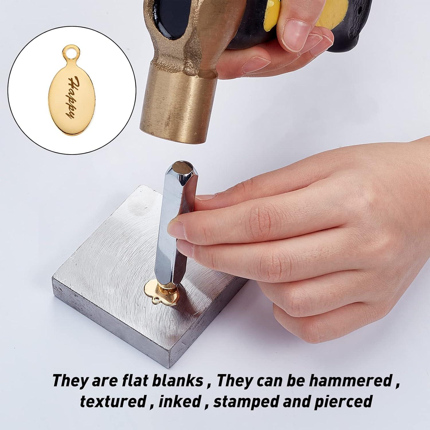 72 Colgantes Planos Dorados PH PandaHall 304 Acero Inoxidable