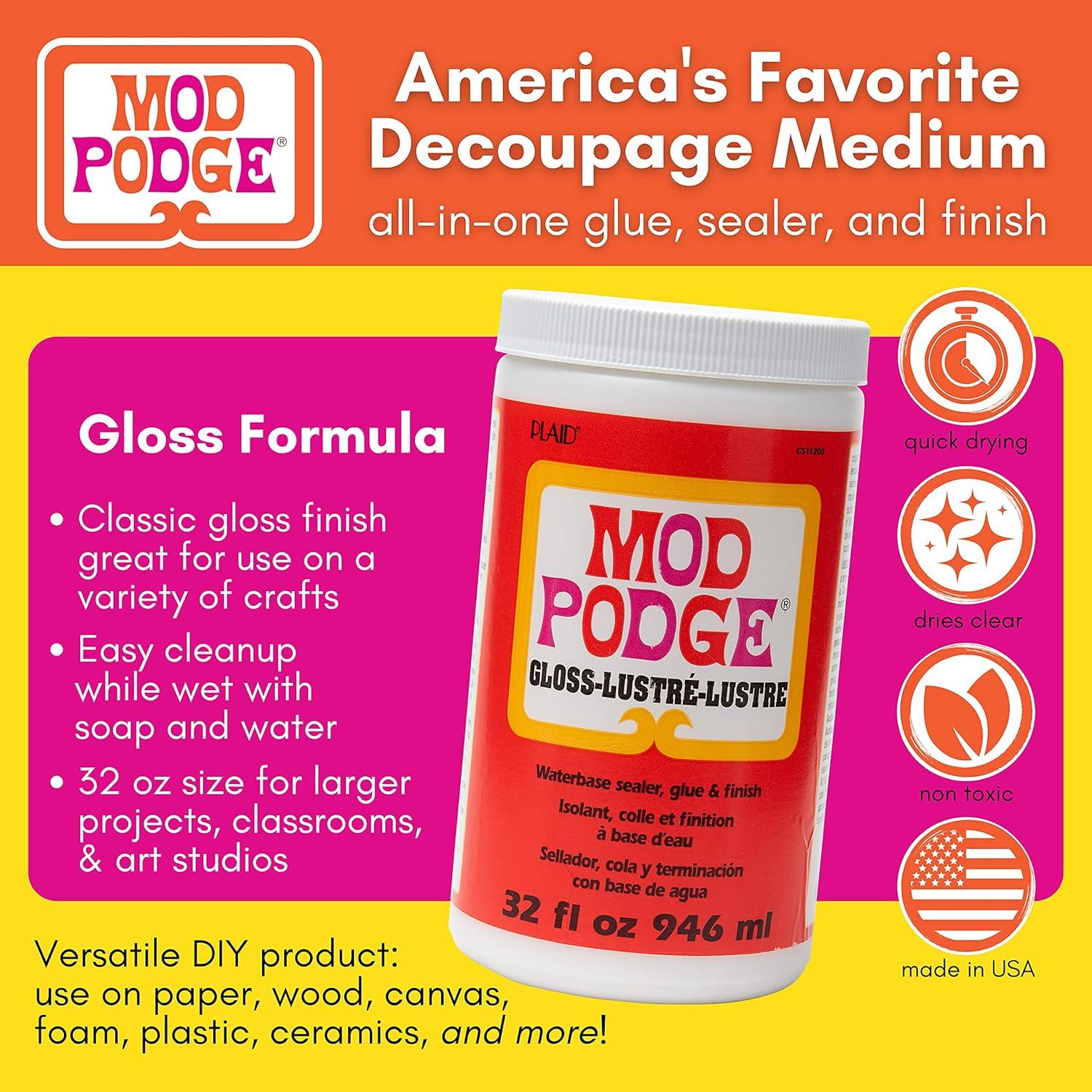 Mod Podge Gloss 32 oz - Pegamento y Sellador Multiusos
