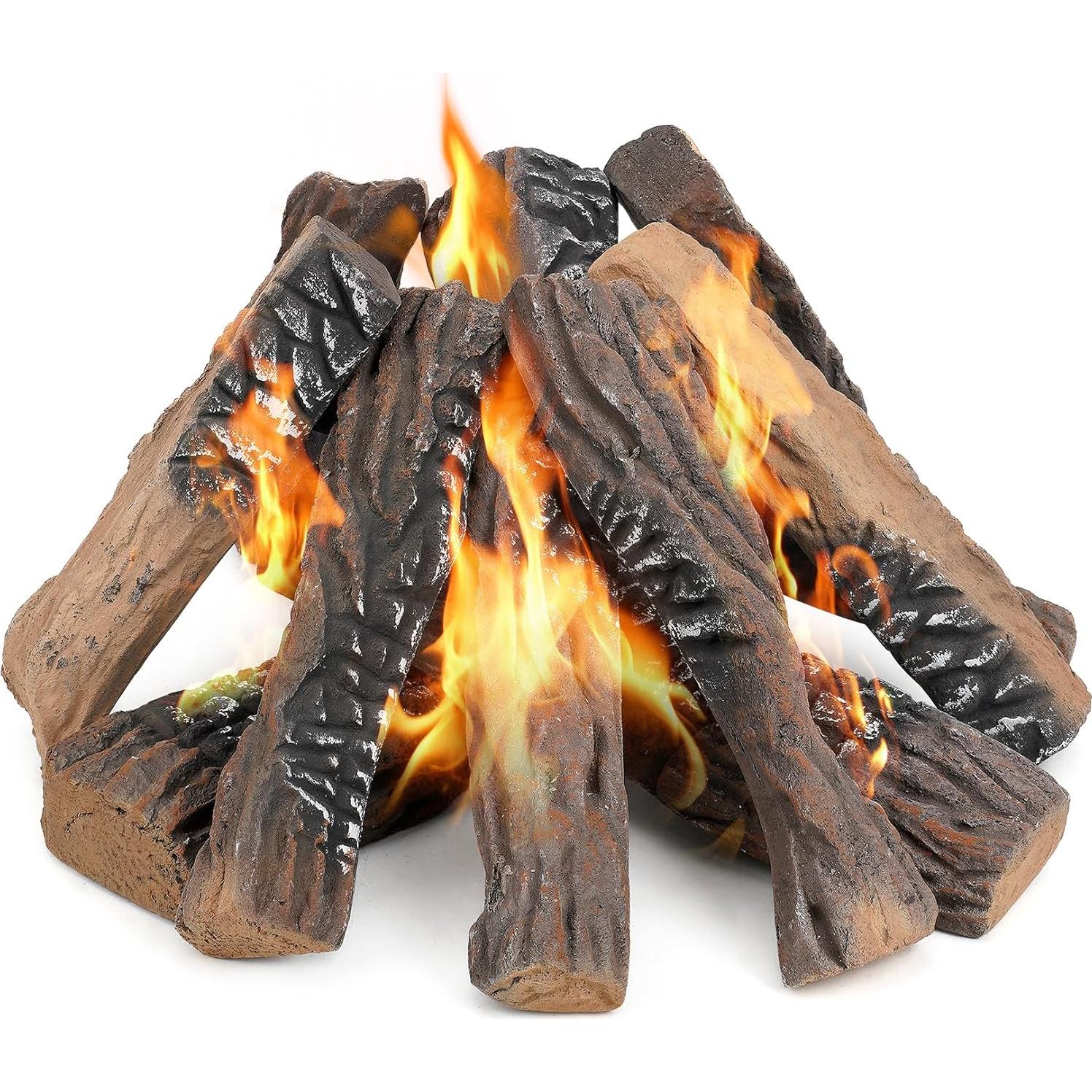 Registros de Cerámica para Chimenea Stanbroil, Juego de 10 Piezas
