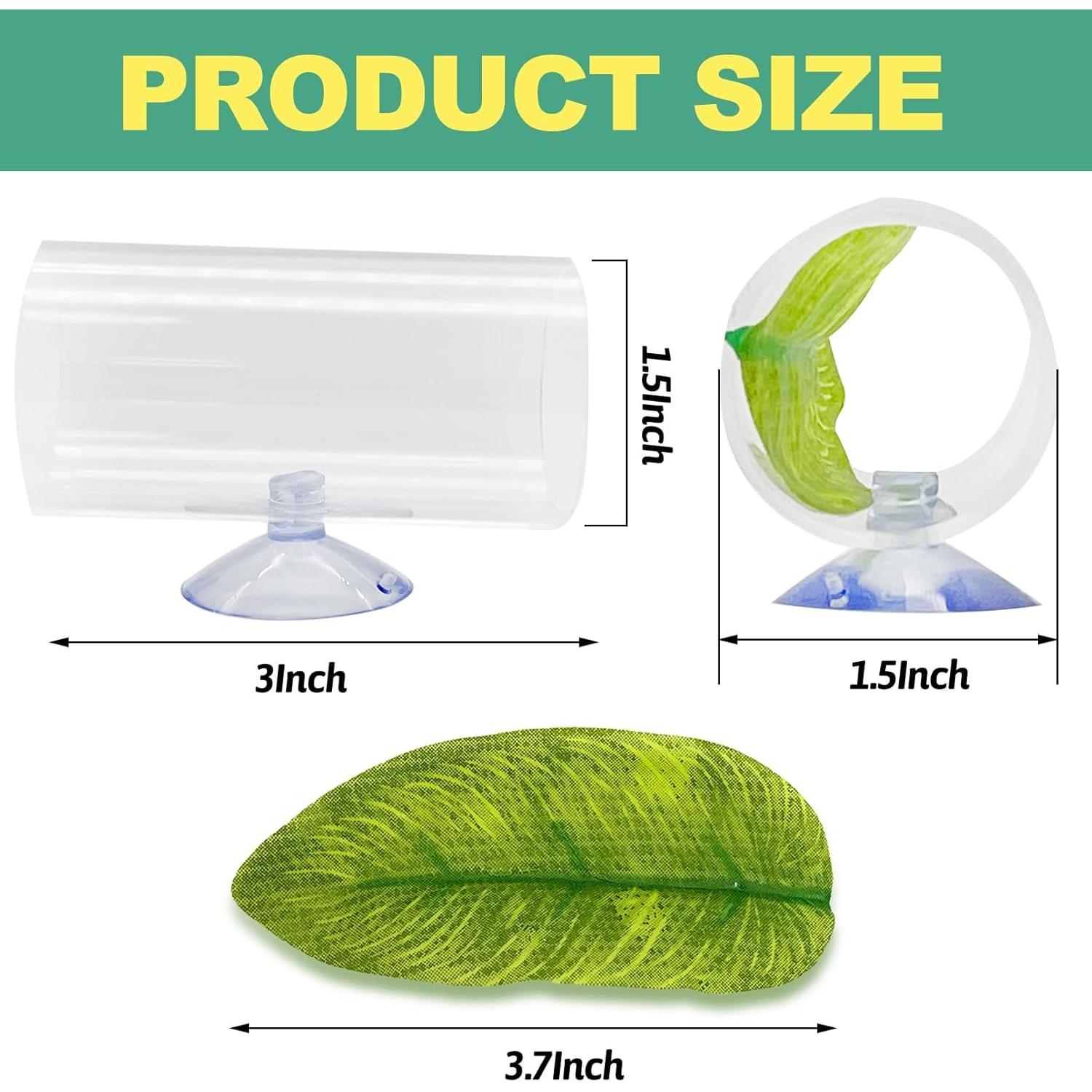 Túnel Acrílico para Peces Betta Hamiledyi - 2 Piezas 7.6x3.8cm