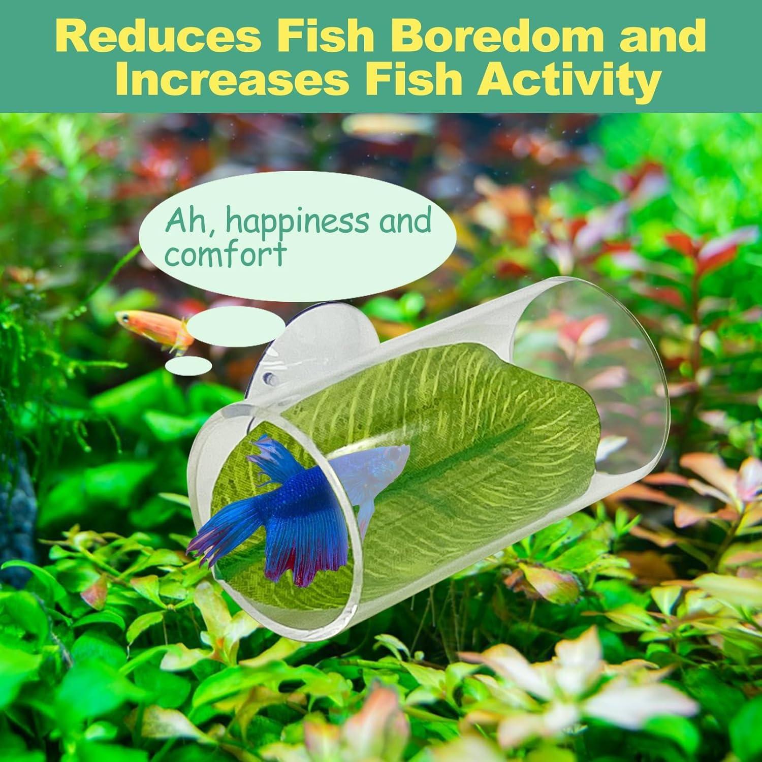 Túnel Acrílico para Peces Betta Hamiledyi - 2 Piezas 7.6x3.8cm