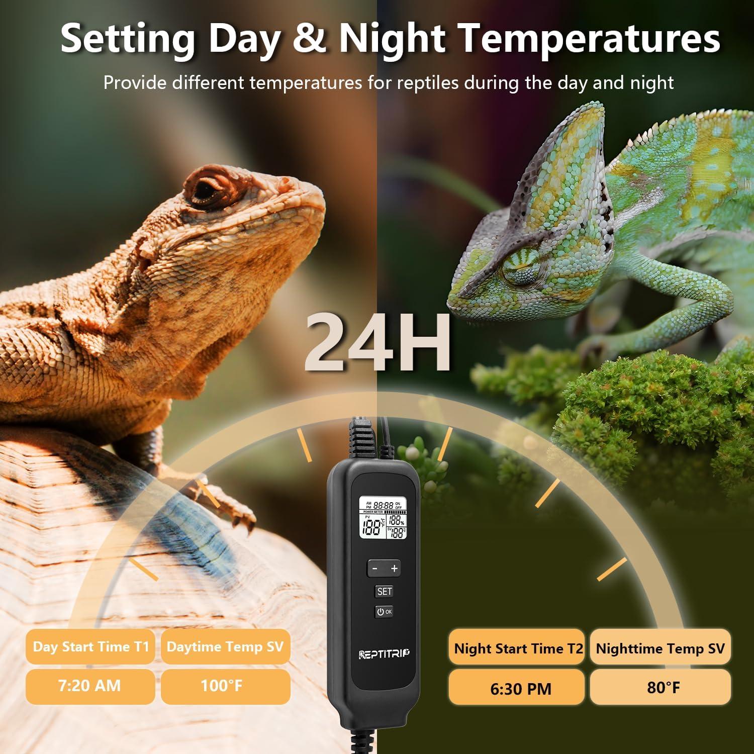 Lámpara de Calor Cerámica REPTITRIP 100W para Reptiles 13.97cm