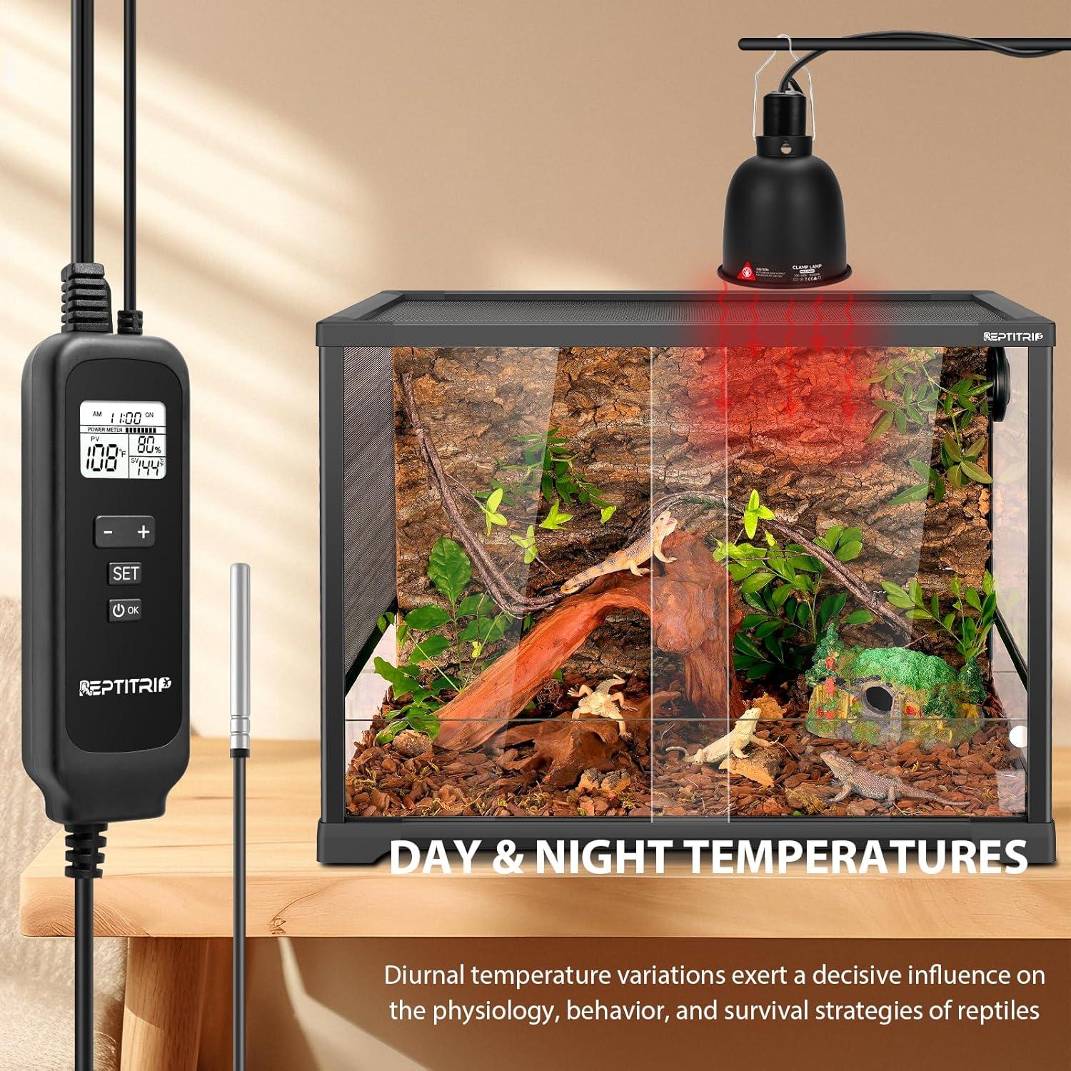 Lámpara de Calor Cerámica REPTITRIP 100W para Reptiles 13.97cm