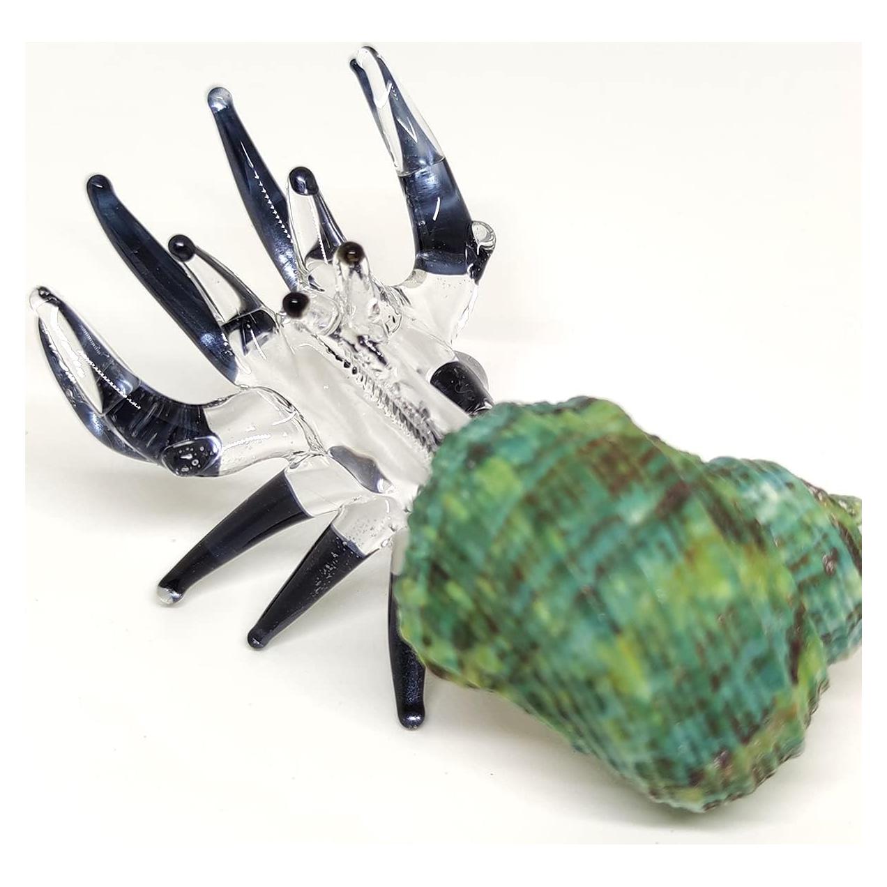 Figurita Cangrejo Ermitaño de Vidrio Soplado Sansukjai