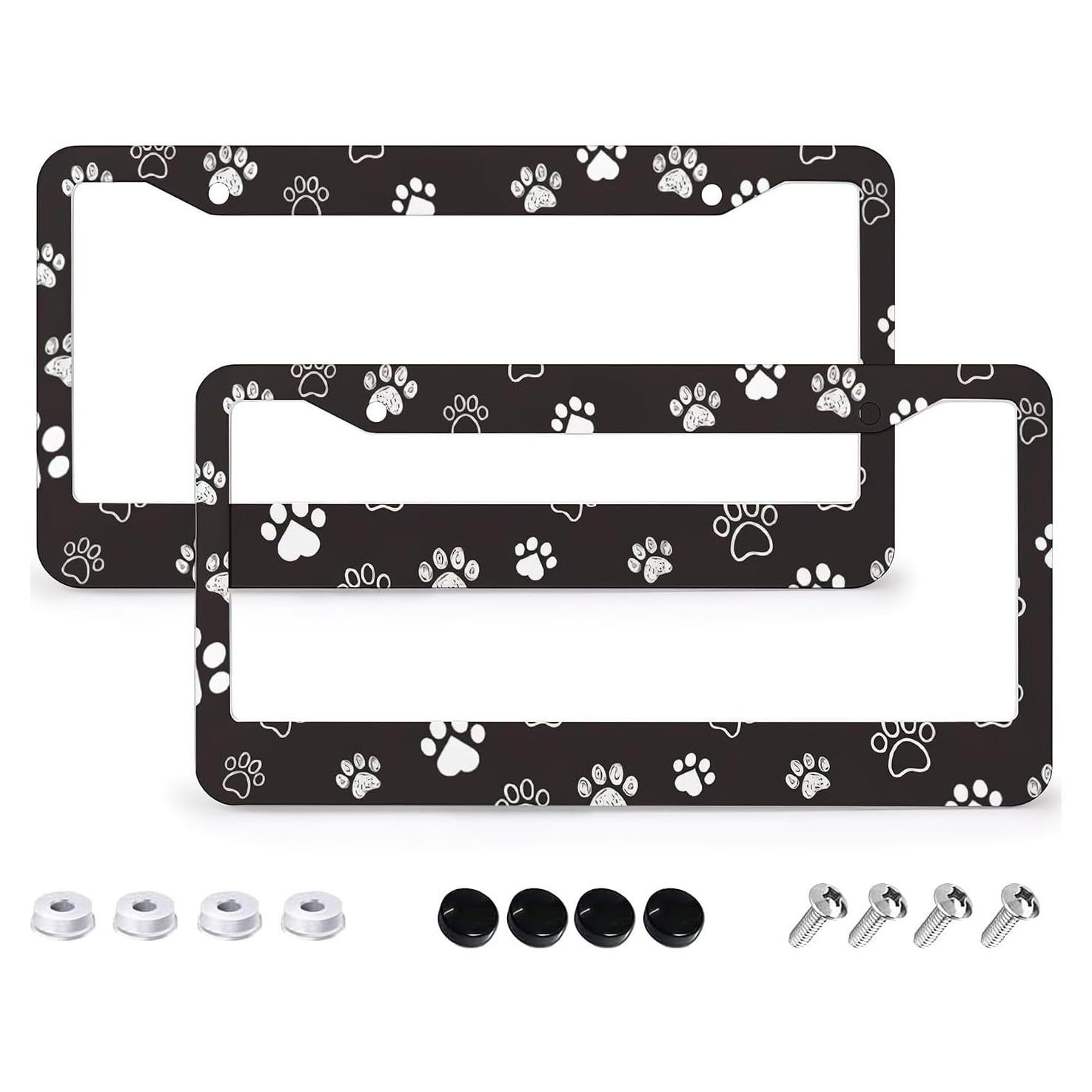 Marcos de Placa de Licencia TQFTPT - 2 Piezas Aluminio 16cm x 31cm