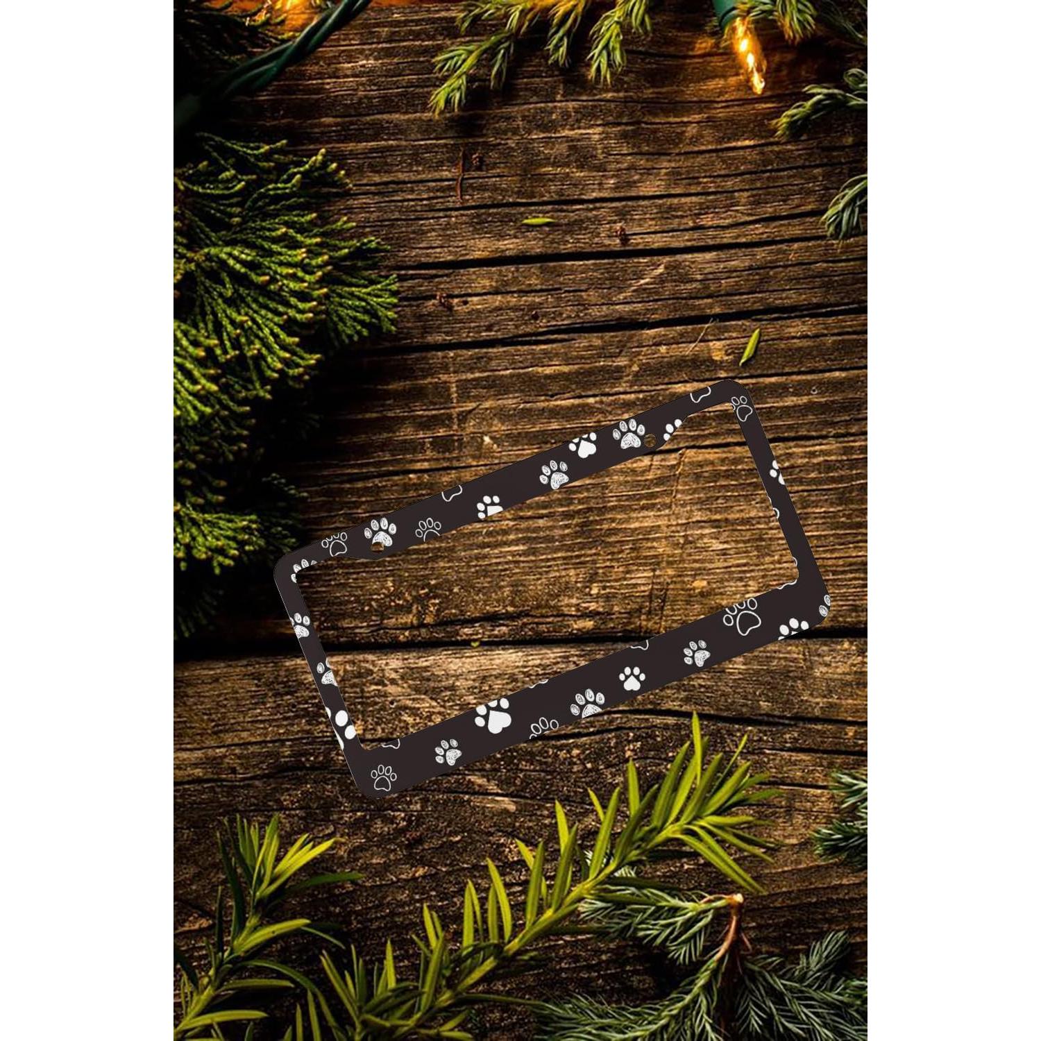 Marcos de Placa de Licencia TQFTPT - 2 Piezas Aluminio 16cm x 31cm