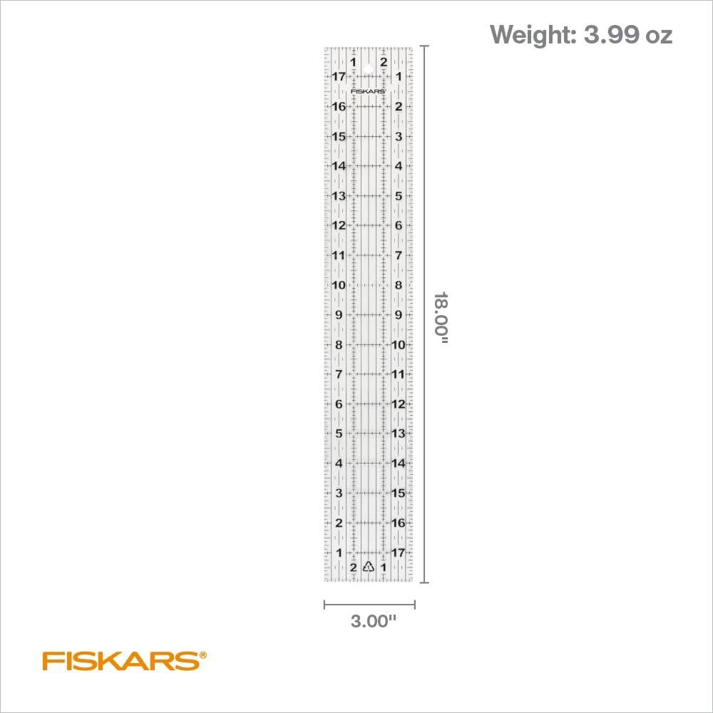 Regla de Costura Acrílica Fiskars 7.62x45.72 cm para Acolchado