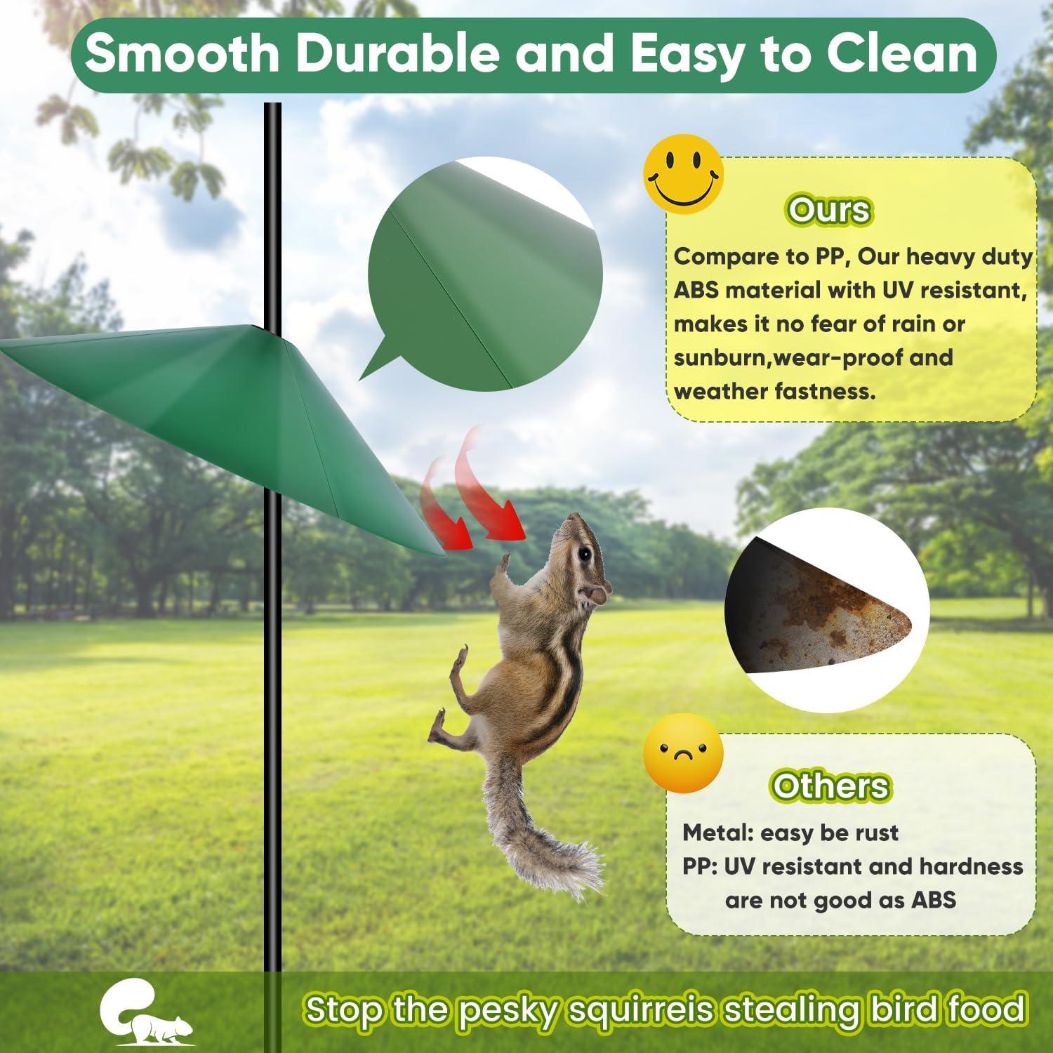 Baffle para Ardillas KITVONA 61 cm Verde - A prueba de aves