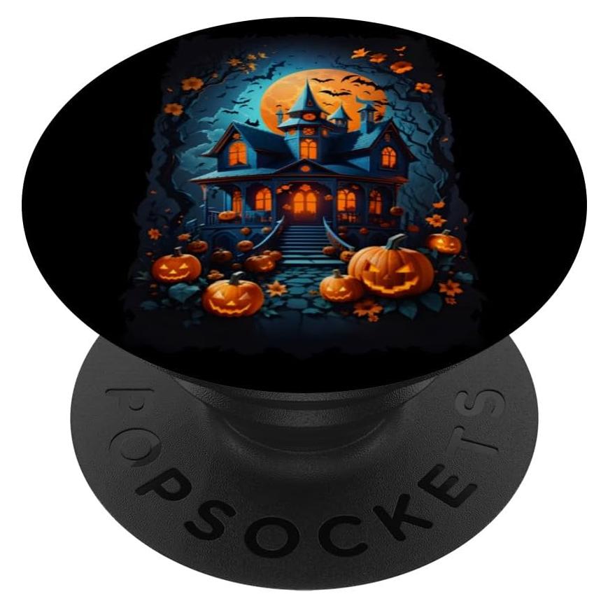 PopSockets Murciélagos y Calabazas Halloween Casa Embrujada