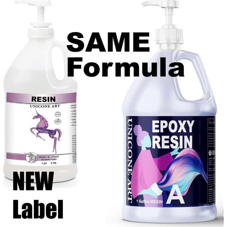 Kit de Resina Epóxica Unicone Art 2 Galones - No Tóxica, Cristalina, Resistente a UV