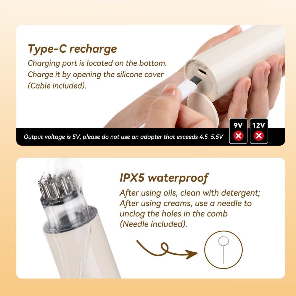 Aplicador Eléctrico de Aceite para Cabello Kimairay 2 en 1