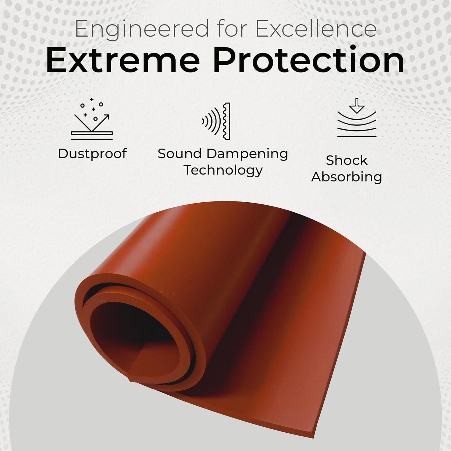 Hoja de Silicona Roja 60A 0.32x22.86x30.48 cm American Rubber