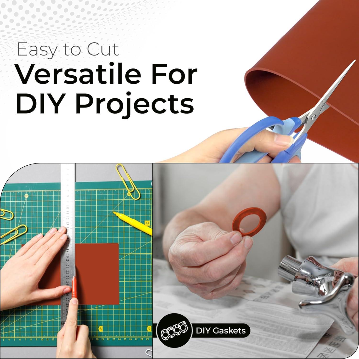 Hoja de Silicona Roja 60A 0.32x22.86x30.48 cm American Rubber