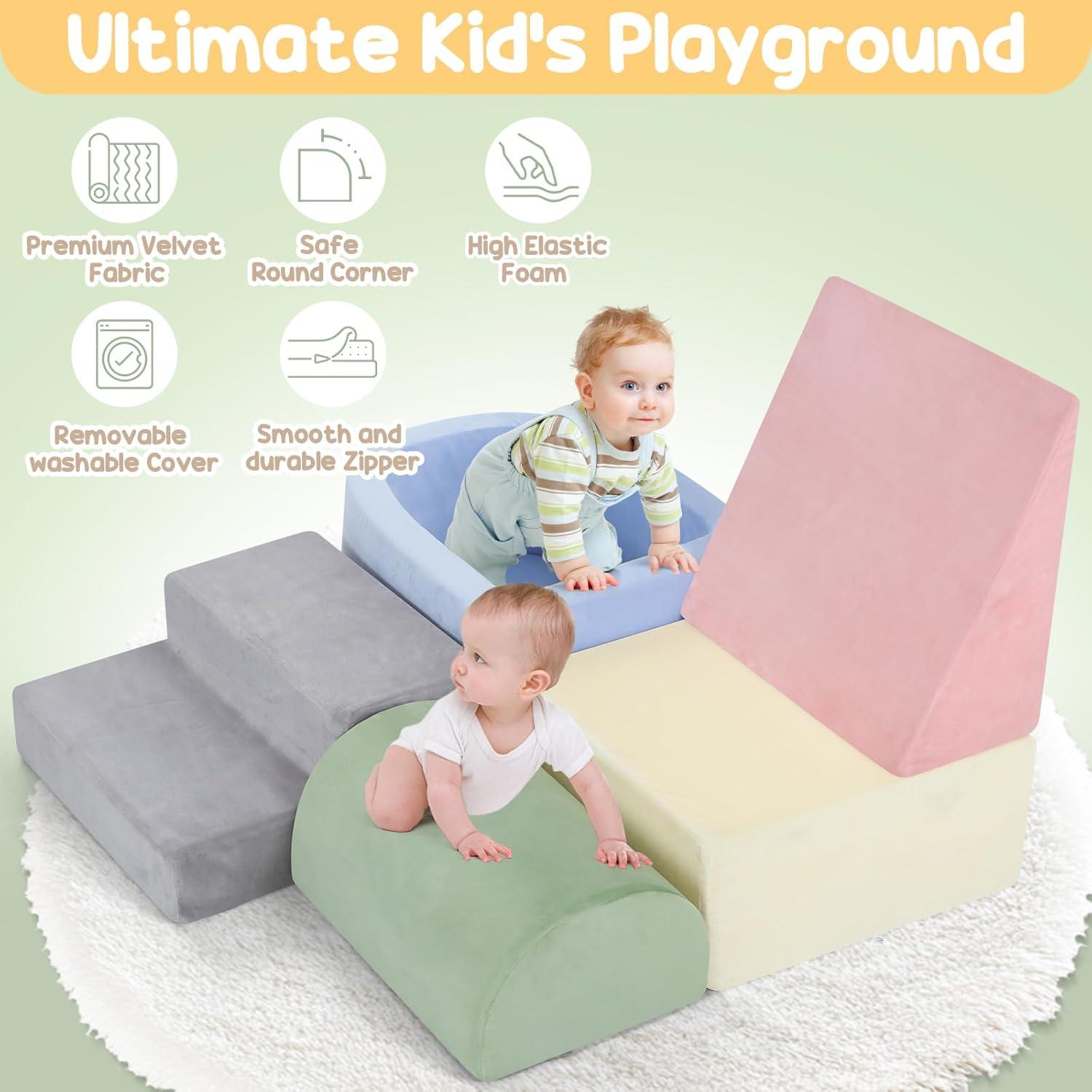 Bloques de Escalada de Espuma Whiffee para Niños 1-3 Años