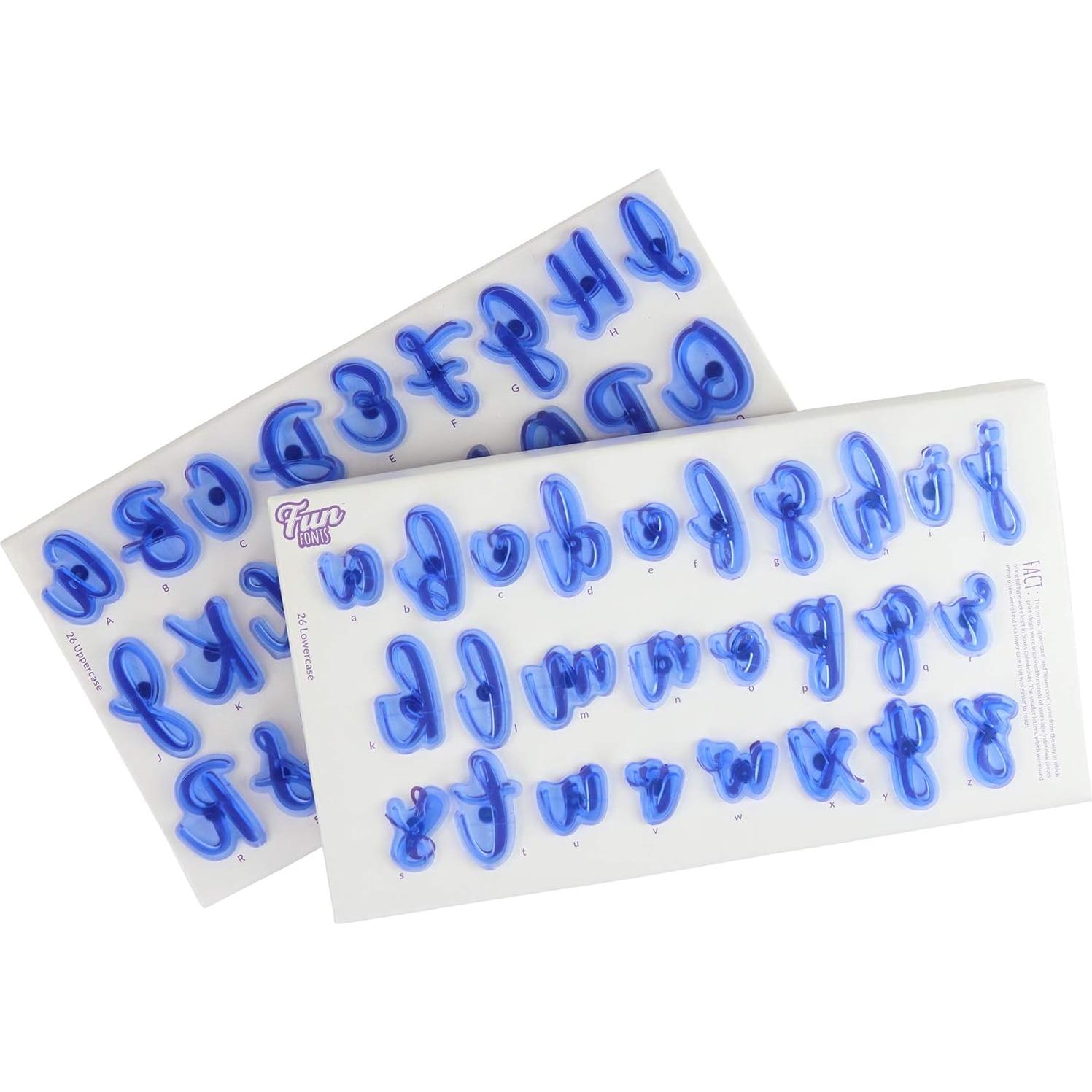 Conjunto de Sellos de Letras PME Fun Fonts 52 Piezas