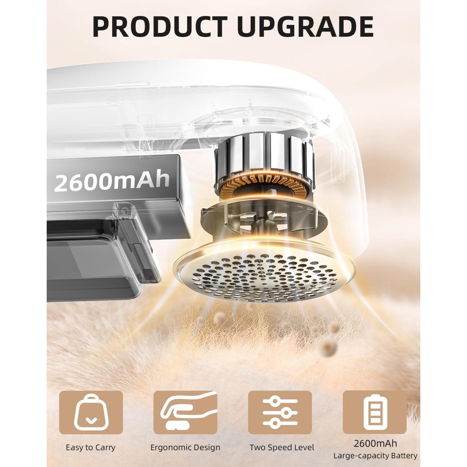 Raspador de Tela Recargable 2600 mAh - Removedor de Pelusa