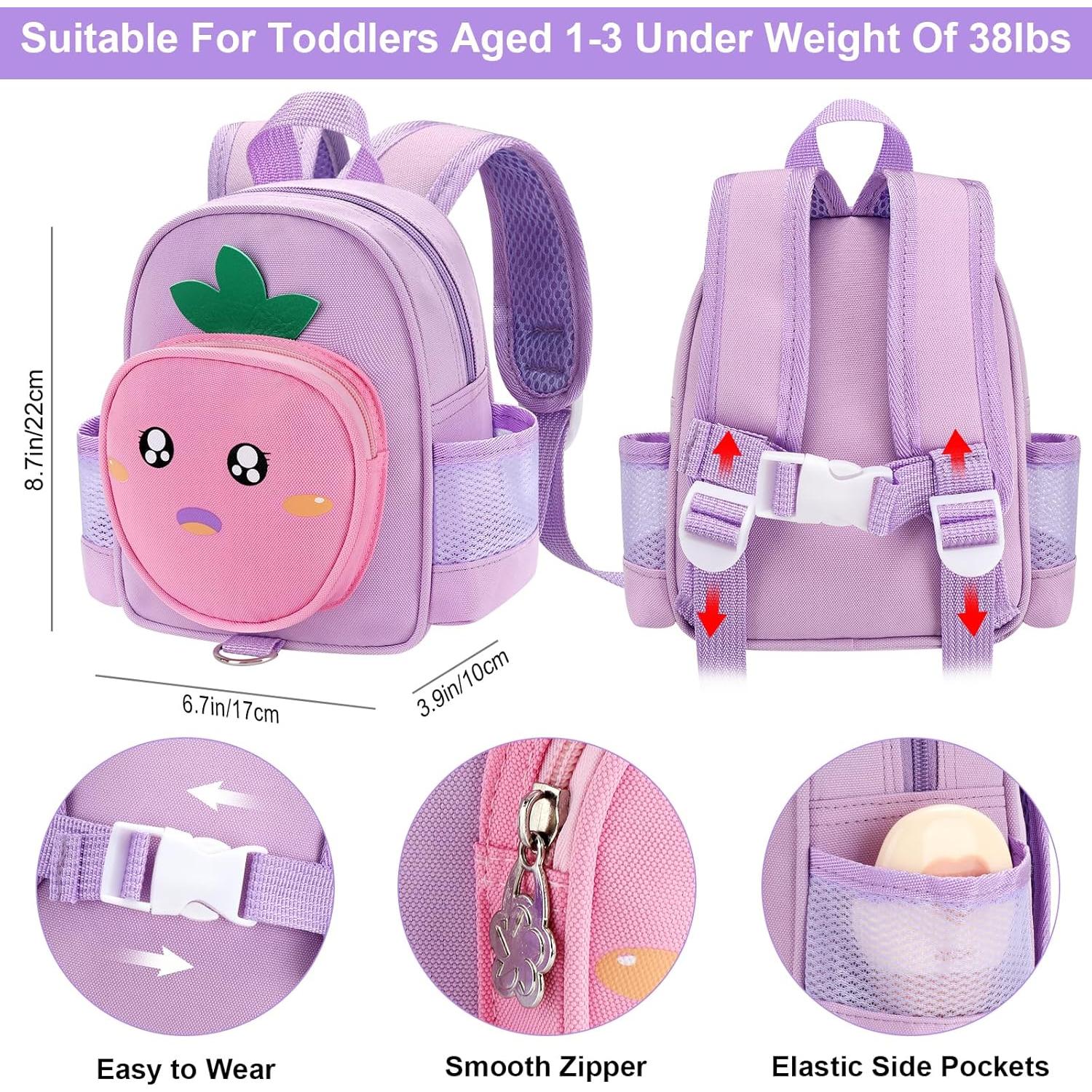 Mochila Infantil Accmor con Correa Antipérdida Durazno 4 en 1