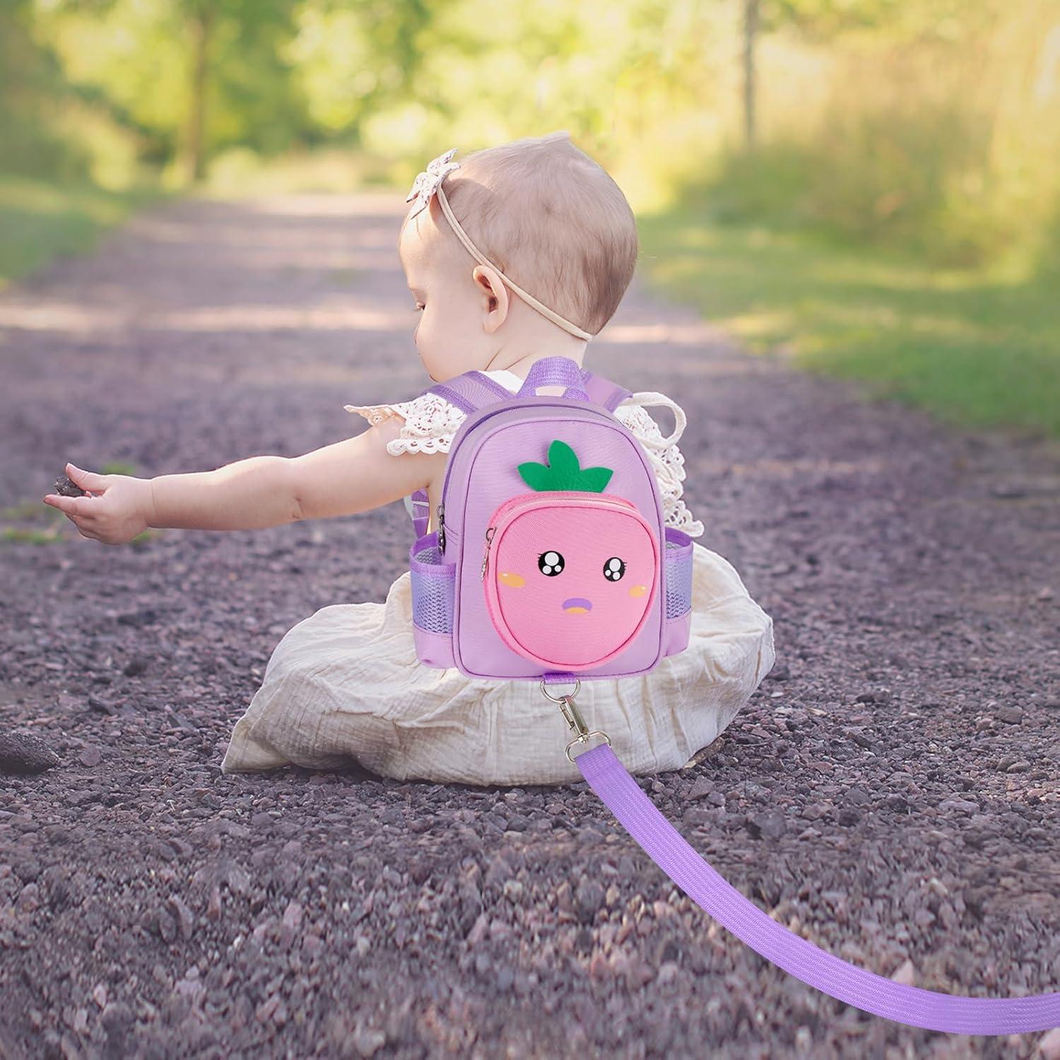 Mochila Infantil Accmor con Correa Antipérdida Durazno 4 en 1