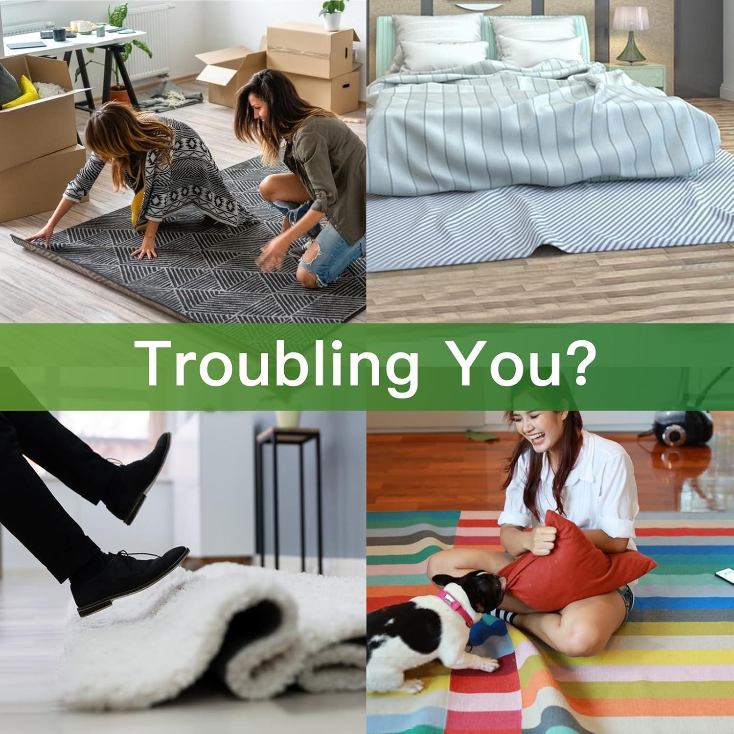 Base Antideslizante para Alfombras Qukaka 8+2 Pcs Lavable