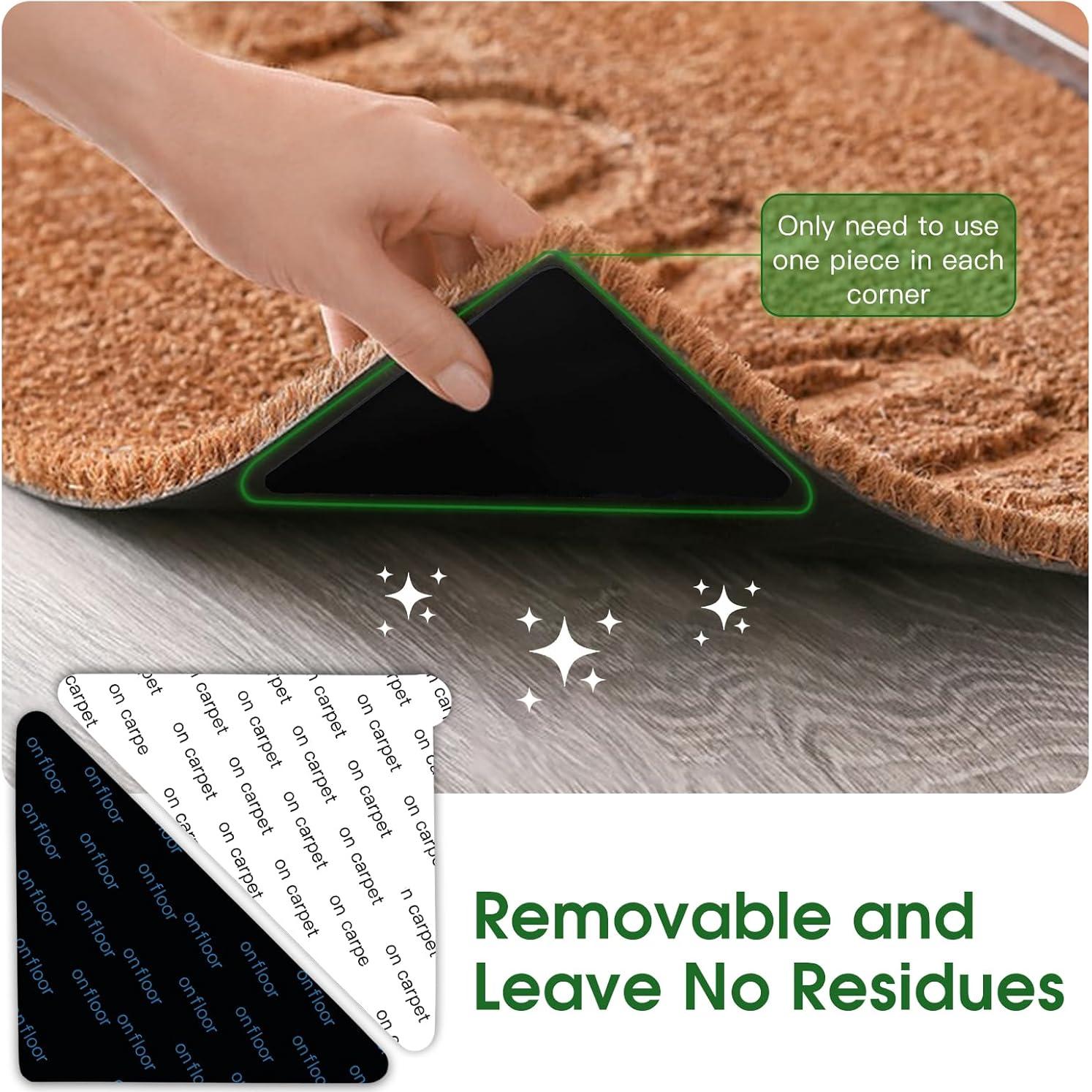 Base Antideslizante para Alfombras Qukaka 8+2 Pcs Lavable