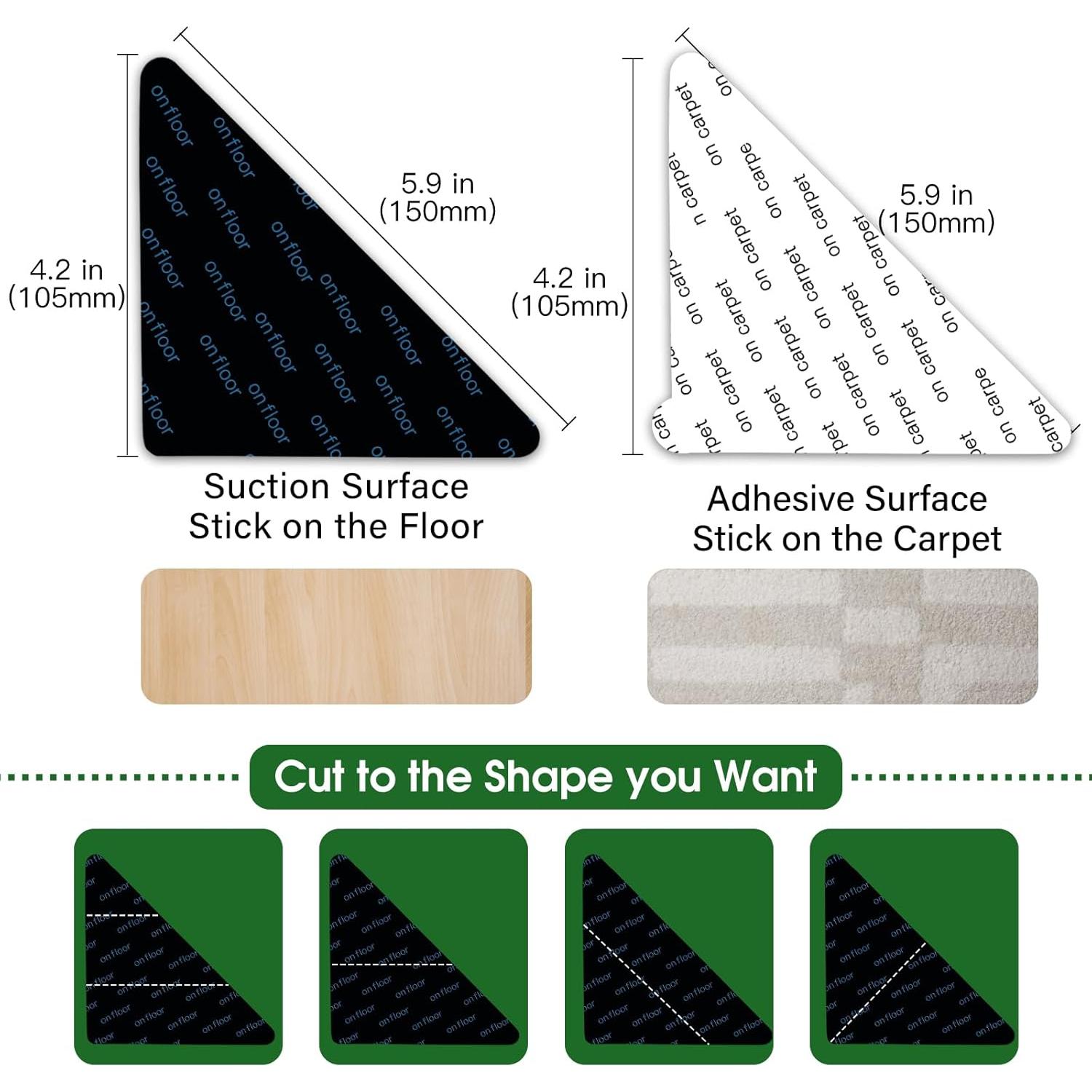 Base Antideslizante para Alfombras Qukaka 8+2 Pcs Lavable