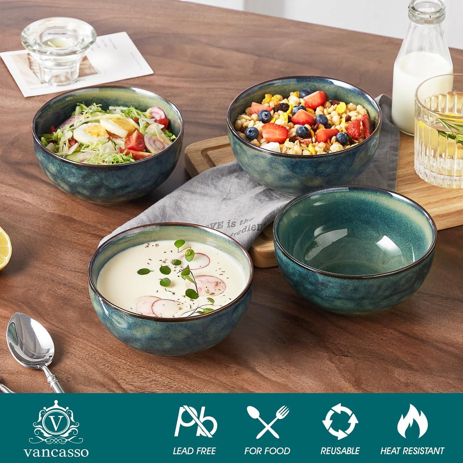 Juego de 4 Cuencos de Cerámica vancasso Starry 14.7cm Verde