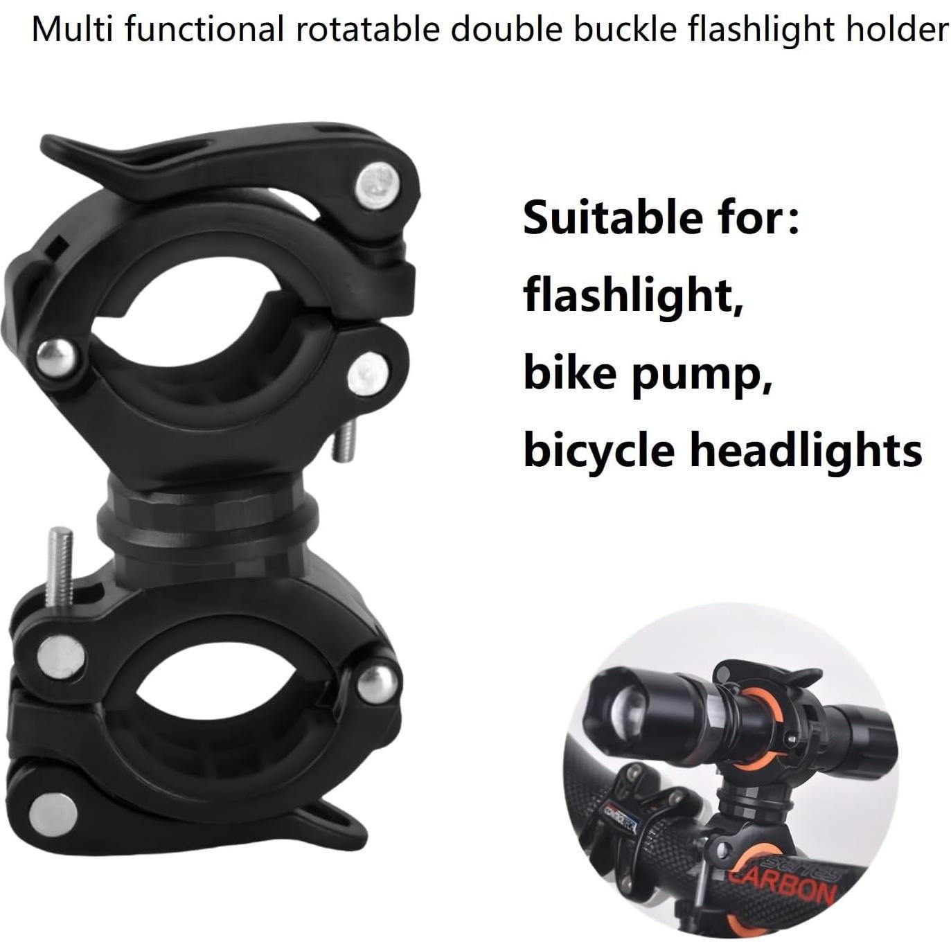 Soporte para Linterna Vonpri 360° Ajustable para Bicicleta