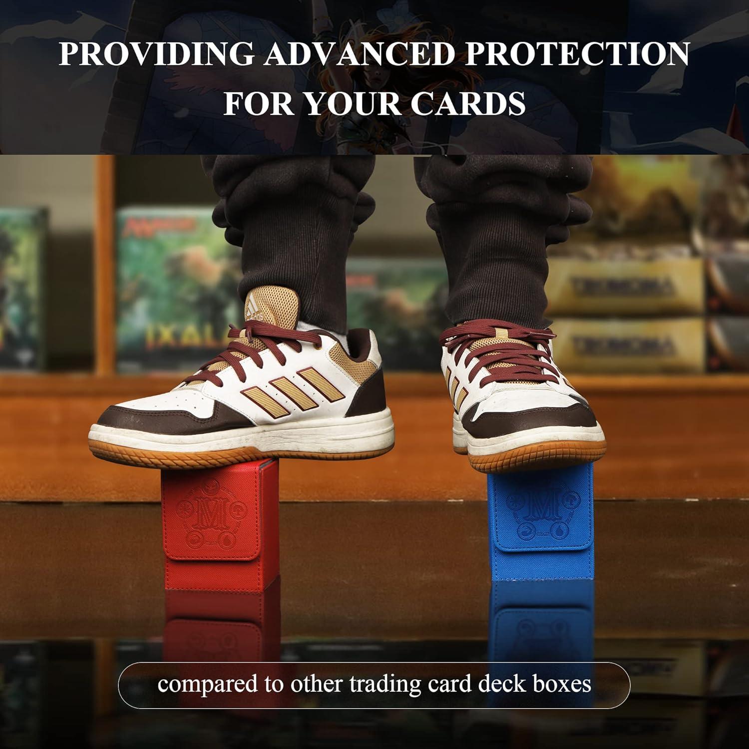 Caja de Barajas TCGUARD para 100 Cartas - Cuero Sintético Negro