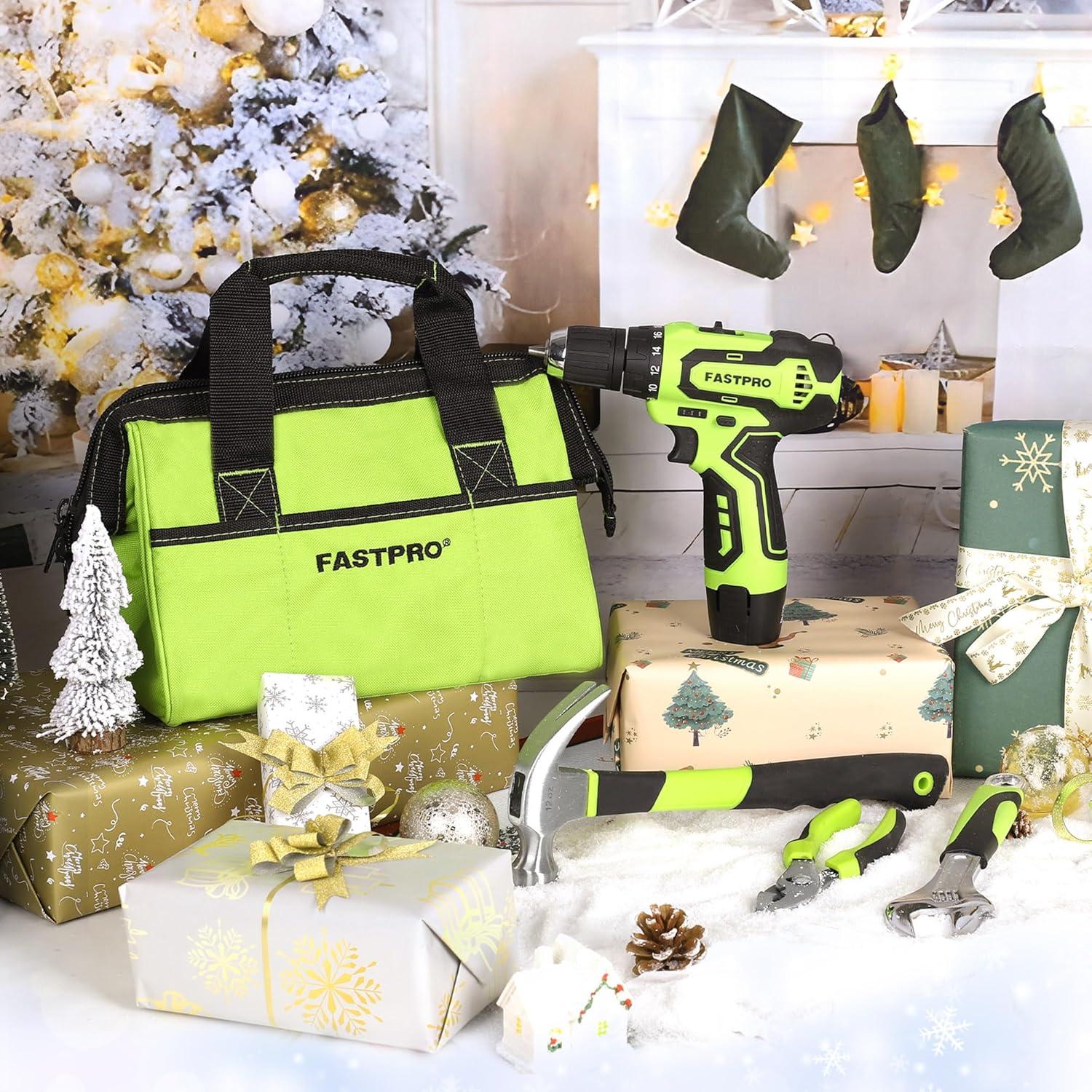 Taladro Inalámbrico 12V FASTPRO + 175 Piezas Herramientas