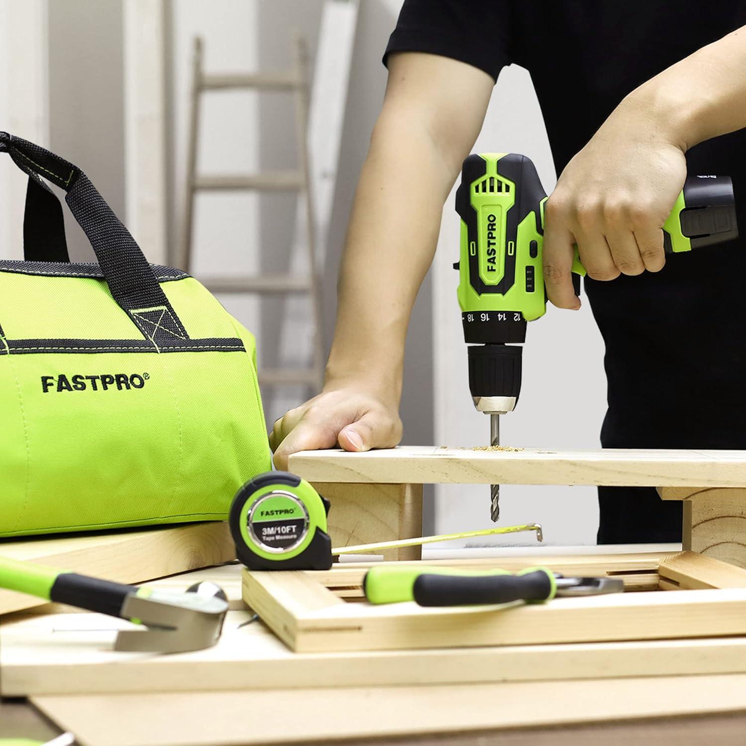 Taladro Inalámbrico 12V FASTPRO + 175 Piezas Herramientas