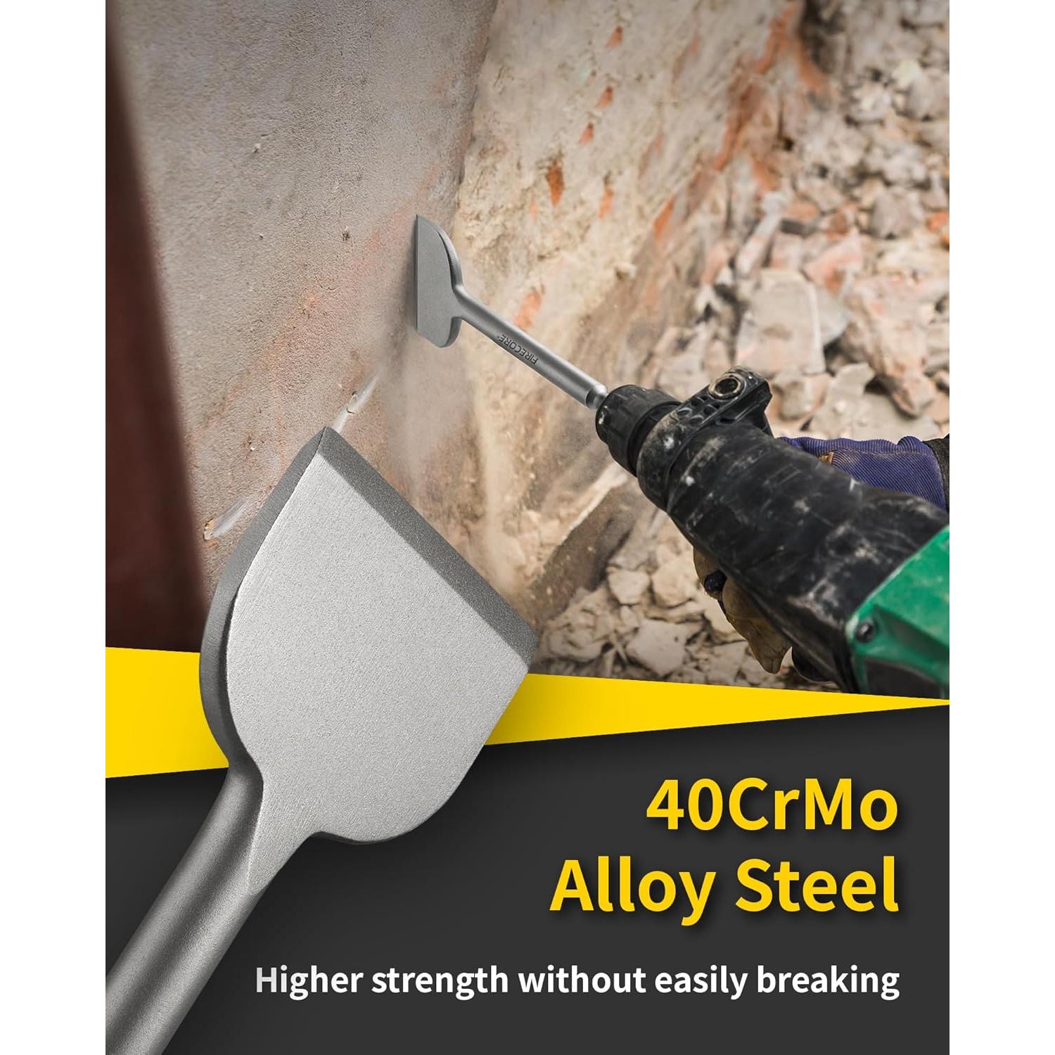 Juego de Cinceles SDS Plus Firecore 4 Piezas Acero 25.4 cm