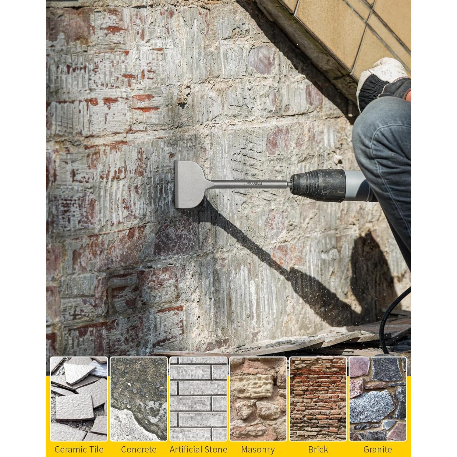 Juego de Cinceles SDS Plus Firecore 4 Piezas Acero 25.4 cm