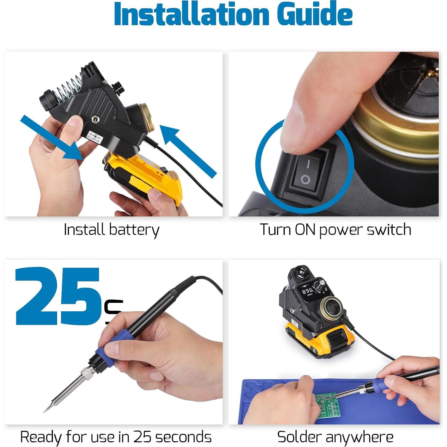 Estación de Soldadura Inalámbrica WEP 937D-I 1 para Dewalt 20V