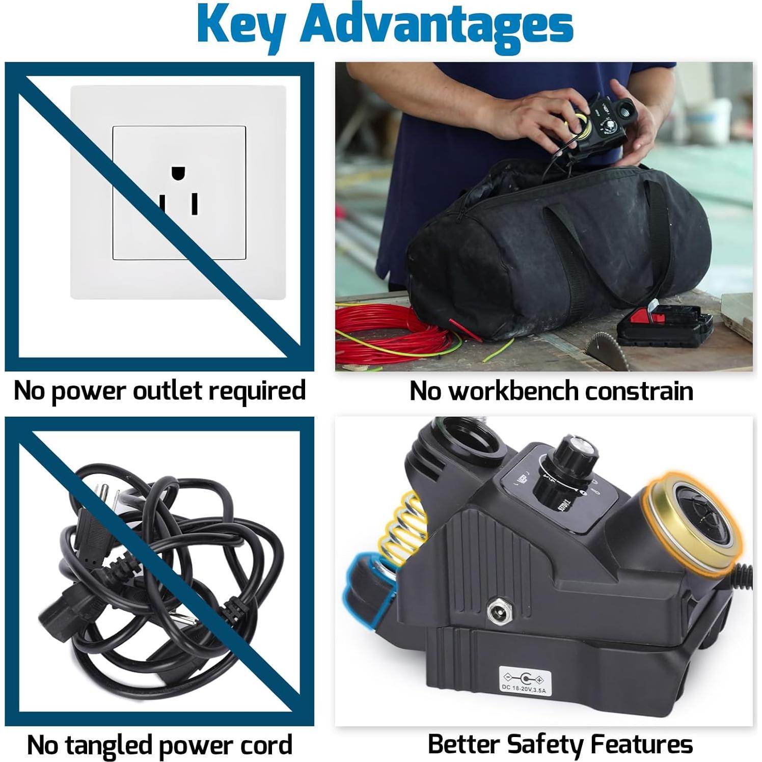 Estación de Soldadura Inalámbrica WEP 937D-I 1 para Dewalt 20V