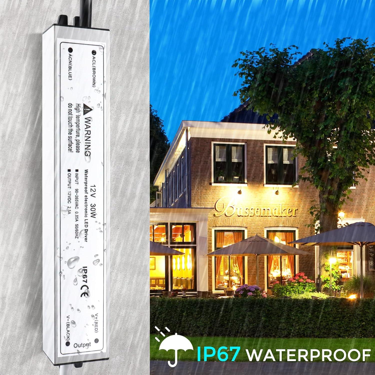 Fuente de Alimentación LED 12V 30W Jiasi IP67 Impermeable