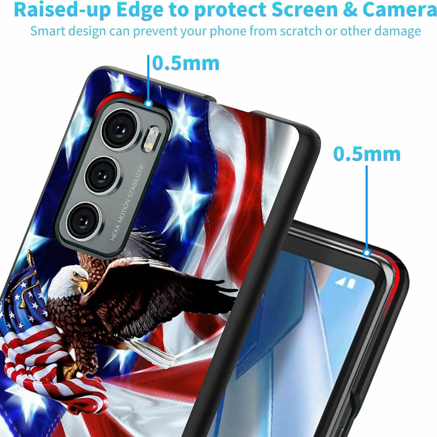 Funda de Silicona Dikoer para LG Wing 5G 6.8" - Bandera Americana