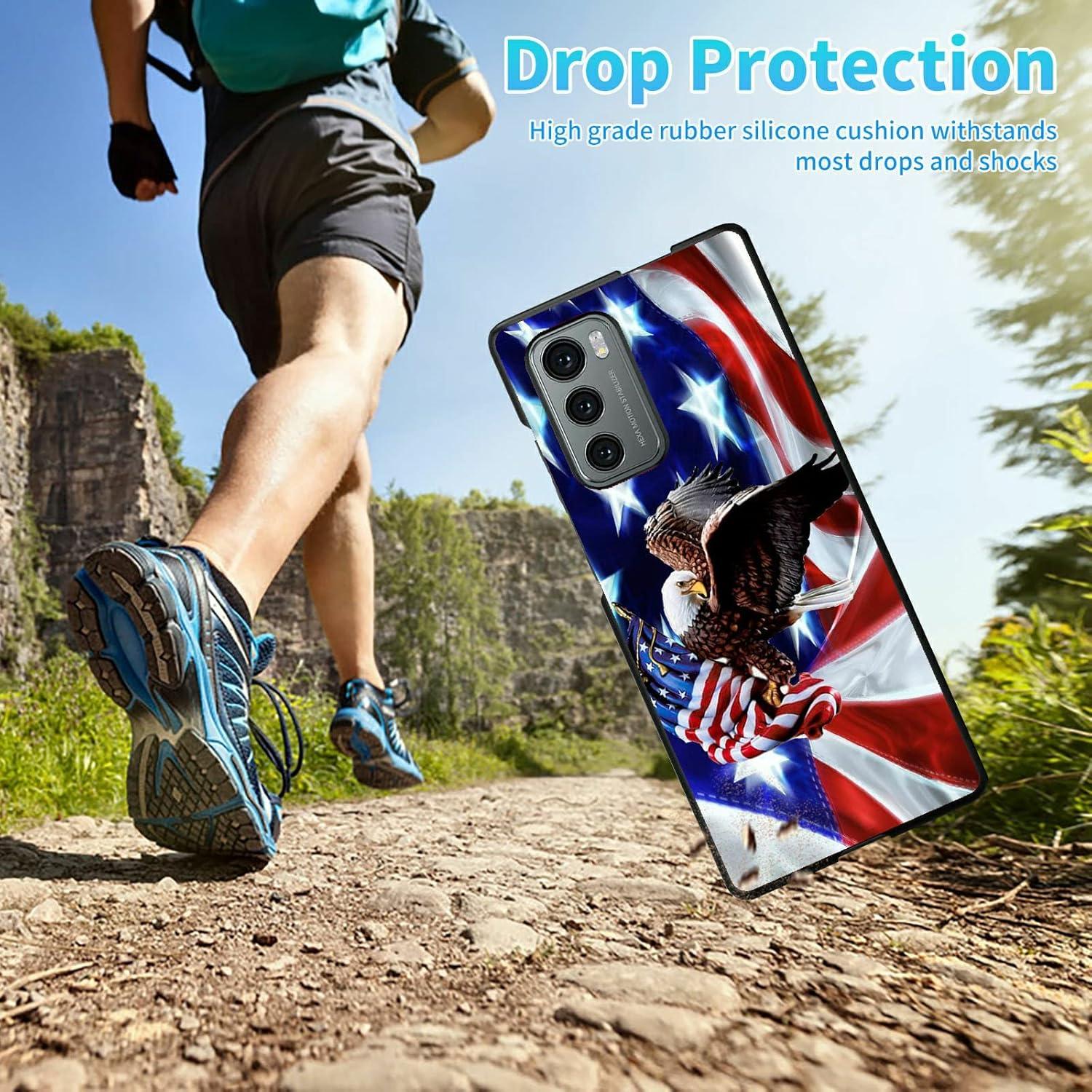 Funda de Silicona Dikoer para LG Wing 5G 6.8" - Bandera Americana