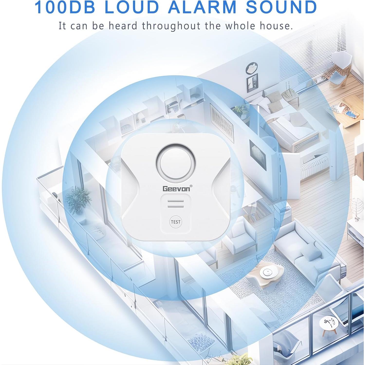 Geevon 3 Sensores de Fugas de Agua con Alarma 100dB