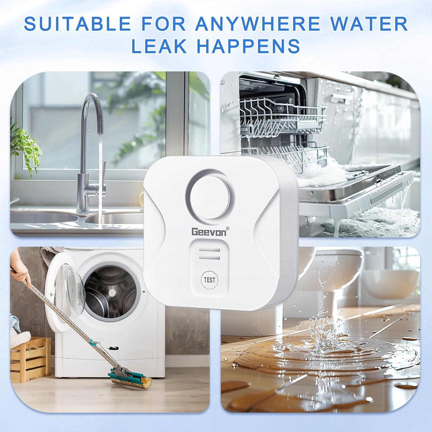 Geevon 3 Sensores de Fugas de Agua con Alarma 100dB