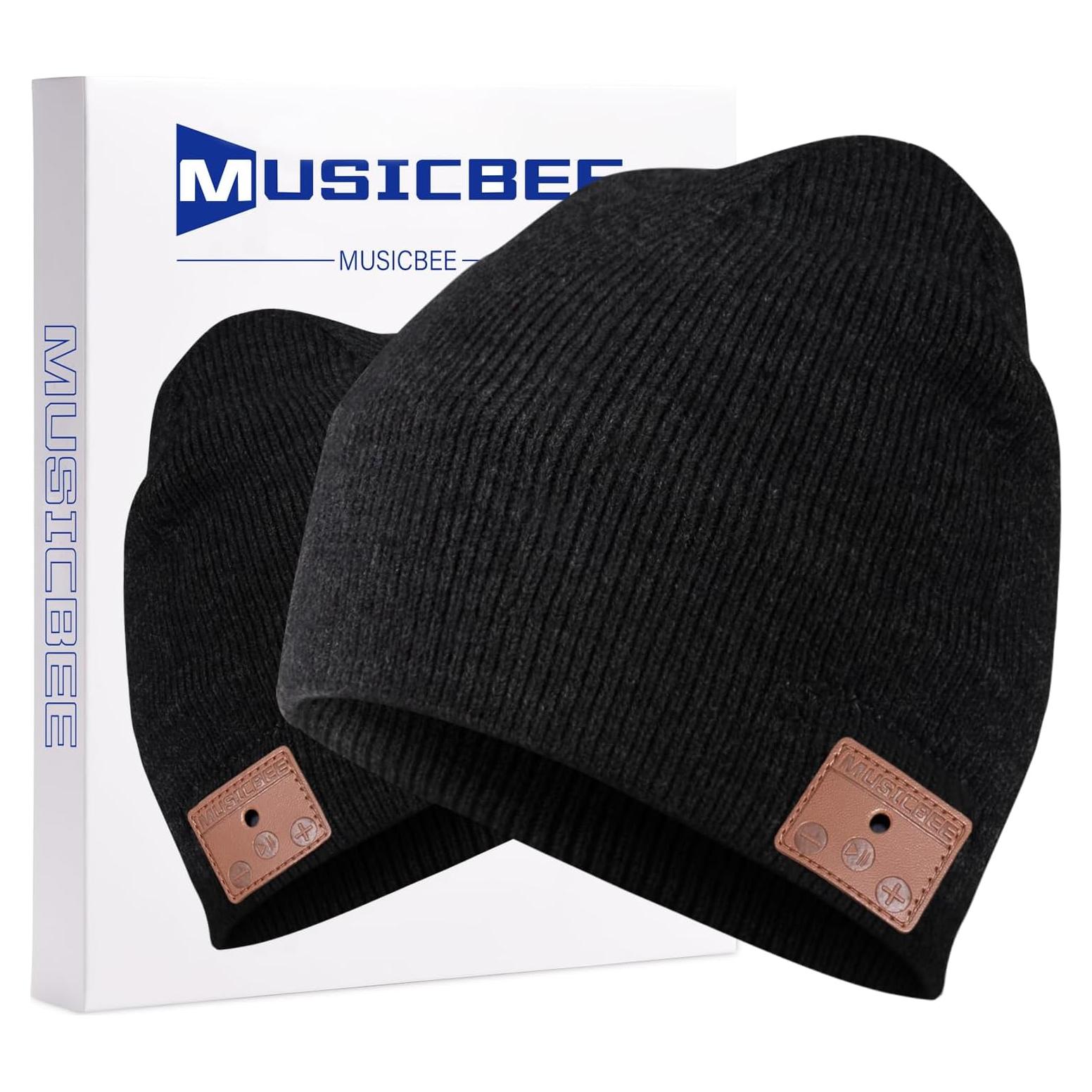 Gorro Bluetooth MUSICBEE V5.2 Inalámbrico Negro con Micrófono