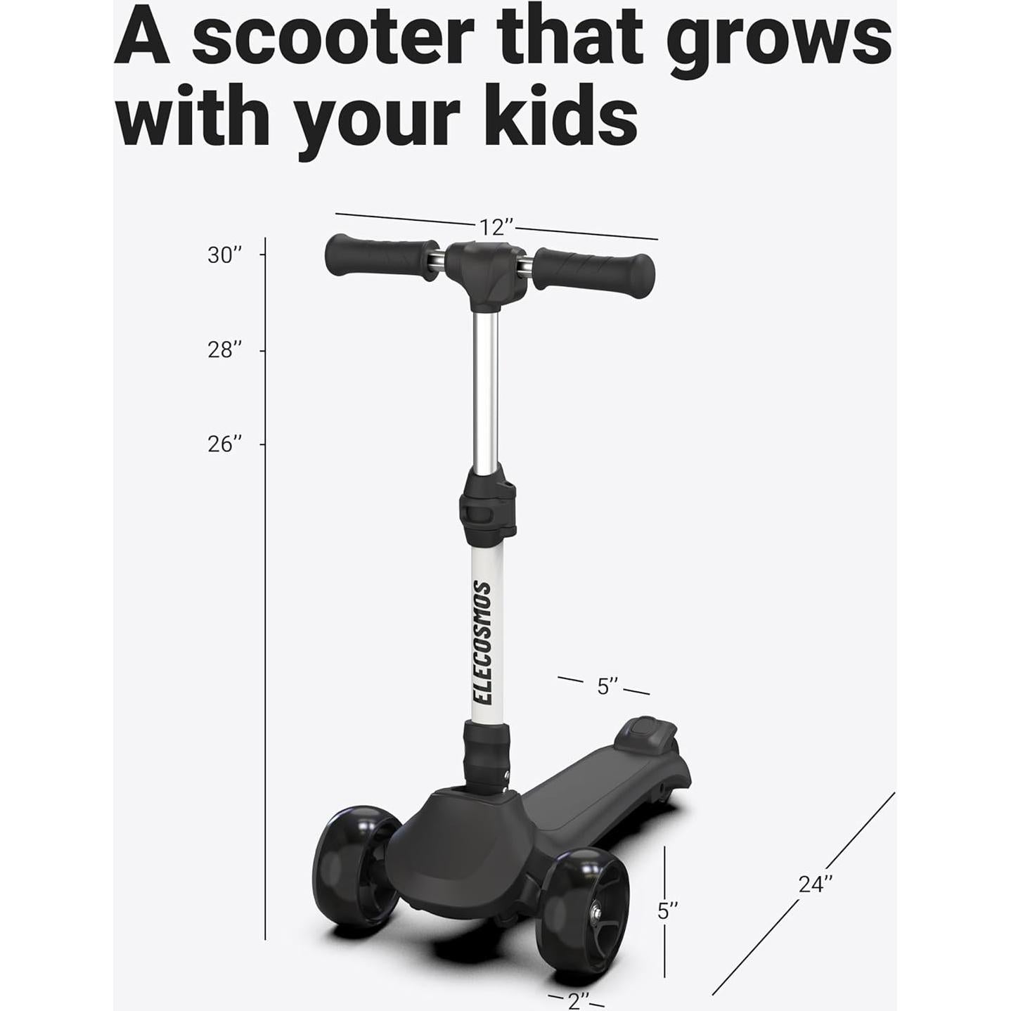 Scooter Eléctrico para Niños ELECOSMOS KS20 - 3 Ruedas, 8 km/h