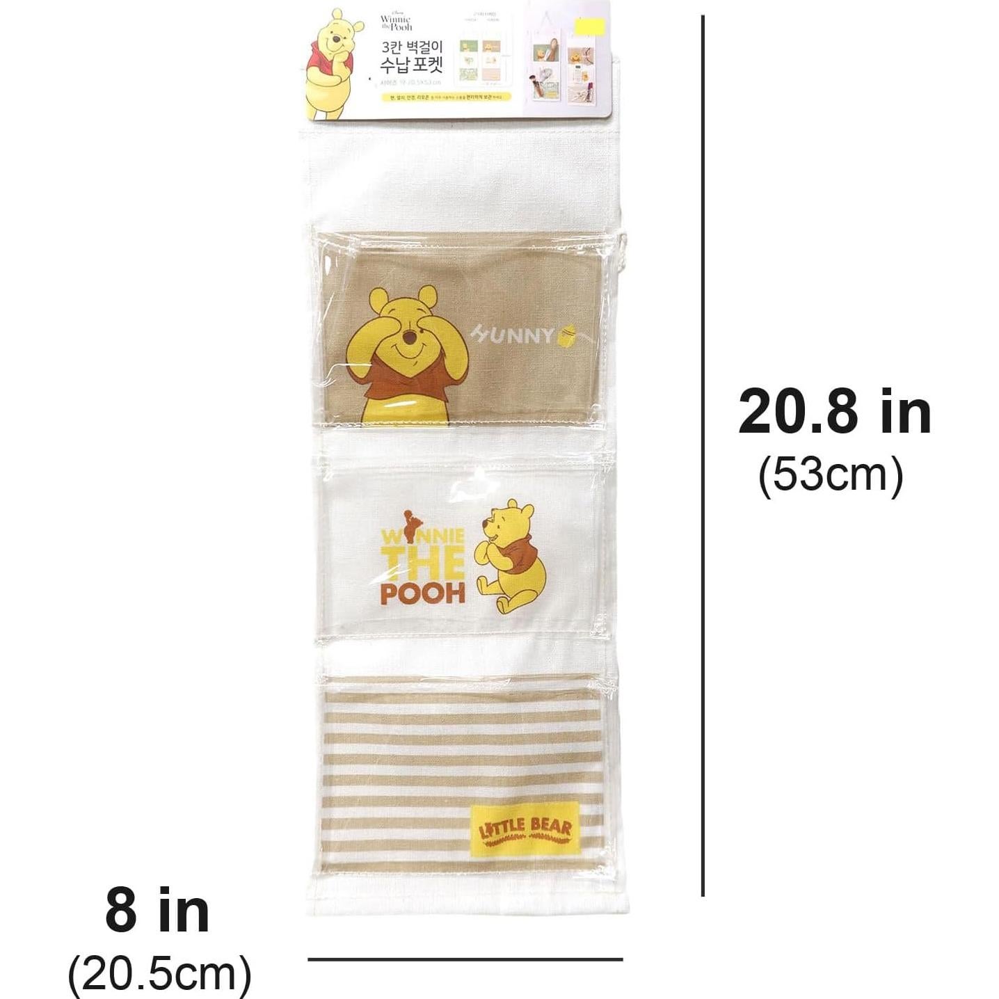 Organizador de Puerta MENBLY Winnie-Bear-Pooh 3 Bolsillos Beige