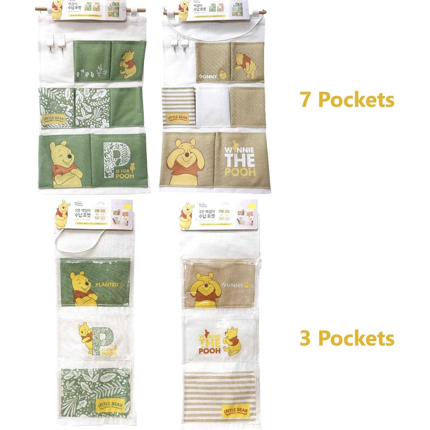 Organizador de Puerta MENBLY Winnie-Bear-Pooh 3 Bolsillos Beige