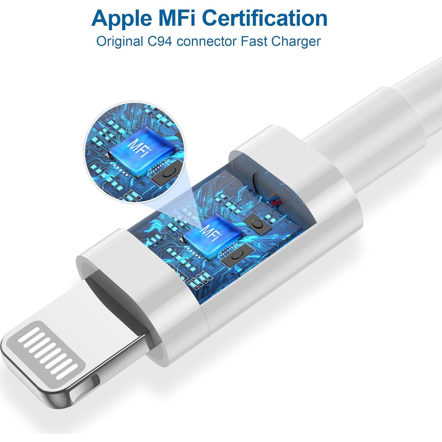 Cable USB C a Lightning Niubil 2Pack 3m Carga Rápida MFi