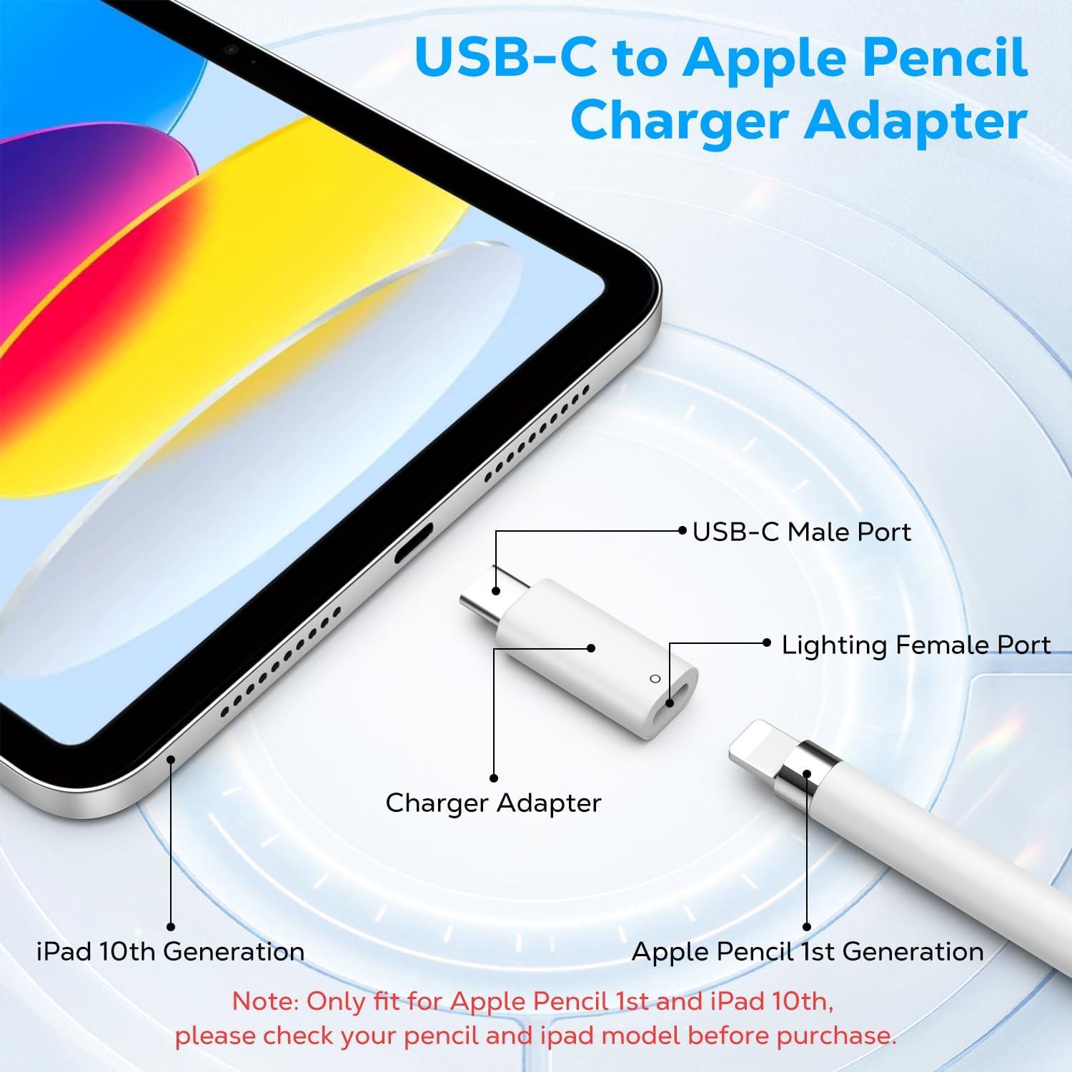 Adaptador USB C a Apple Pencil MoKo para iPad 10ma Gen