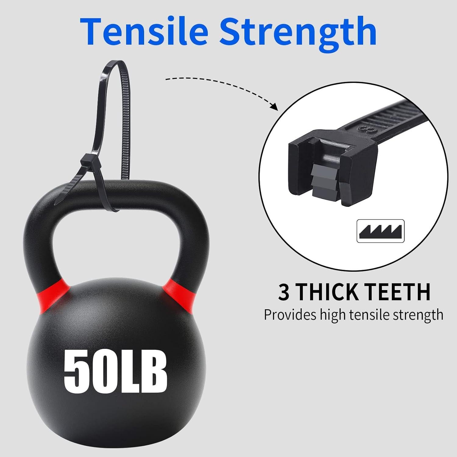 Bridas de Cable Negra MVYC 20 cm Alta Resistencia 1000 Paquete