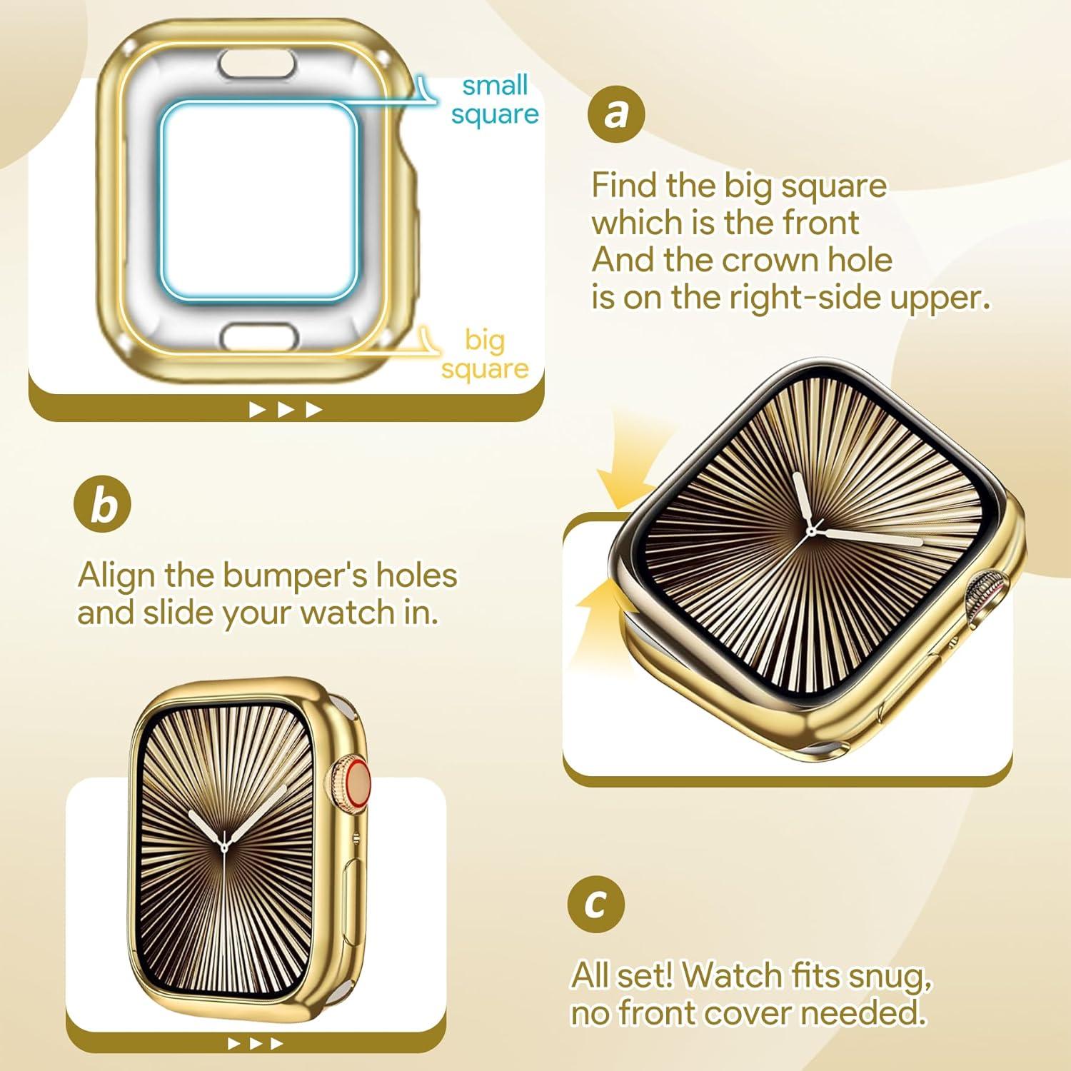 Funda TPU Flexible JR.DM 38mm para Apple Watch Series 3/2/1 Dorado